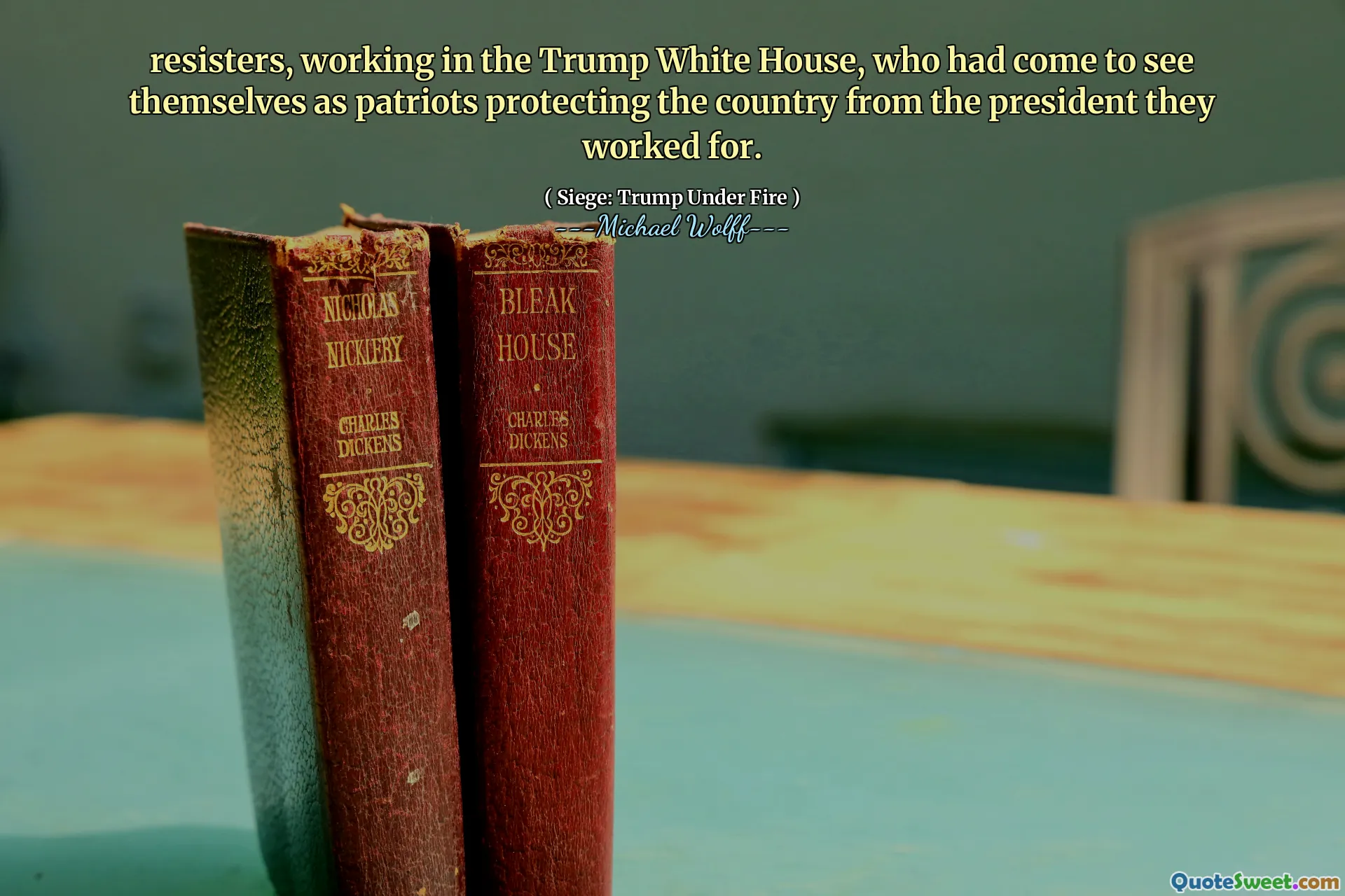 resisters, working in the Trump White House, who had come to see themselves as patriots protecting the country from the president they worked for.