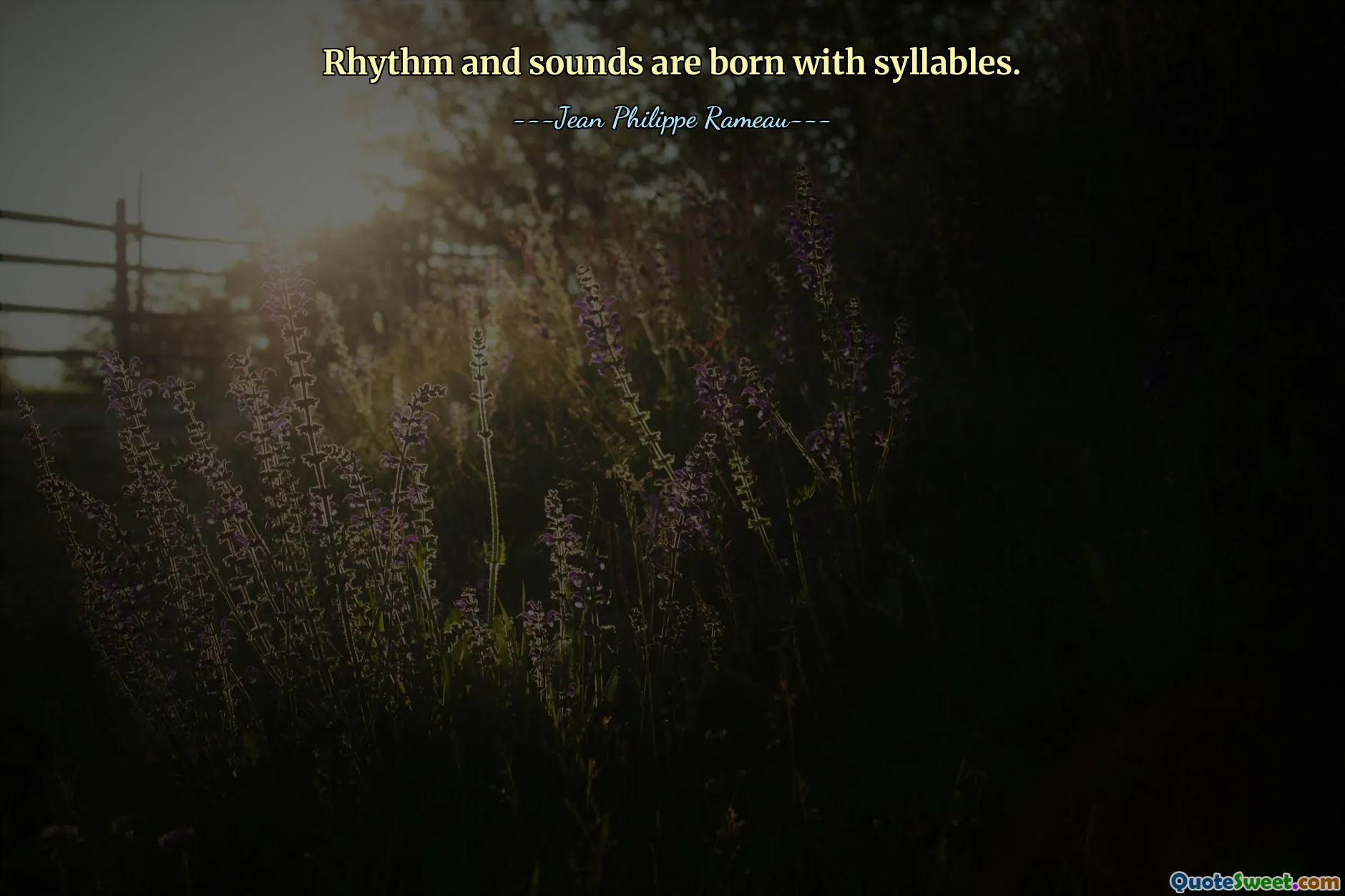 Rhythm and sounds are born with syllables.
