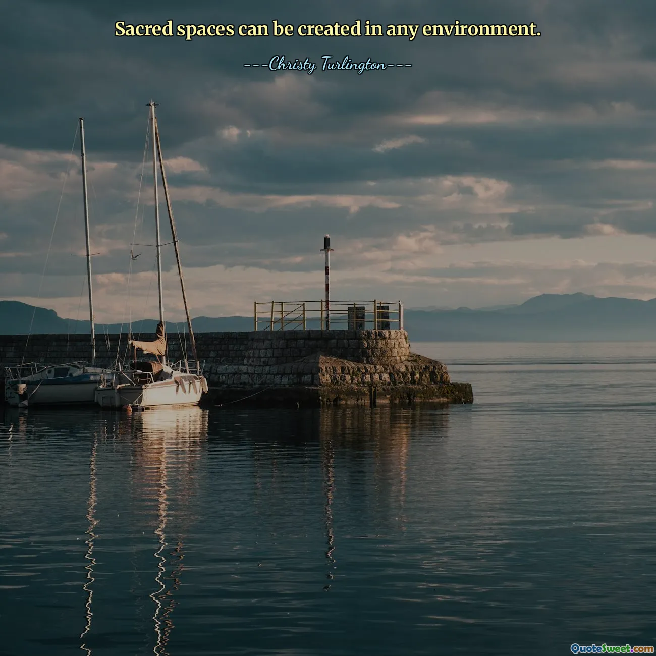 In elke omgeving kunnen heilige ruimtes worden gecreëerd.