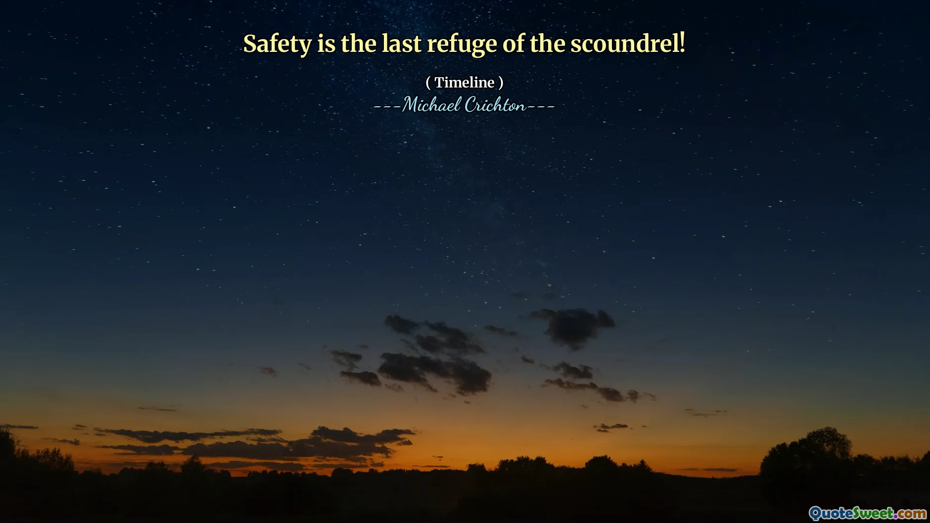 安全是无聊者的最后避难所！