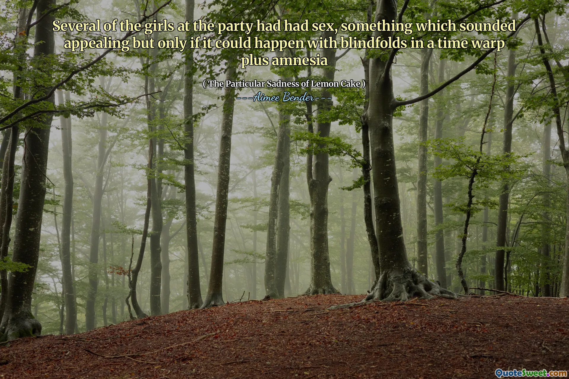 Flere av jentene på festen hadde hatt sex, noe som hørtes tiltalende ut, men bare hvis det kunne skje med bind for øynene i en tidsvarp pluss hukommelsestap