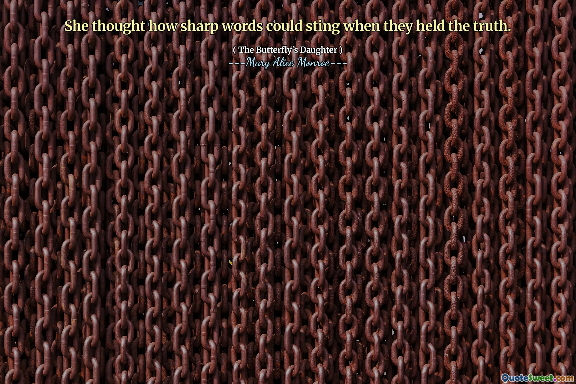 Hon tänkte hur skarpa ord kunde svida när de höll sanningen.