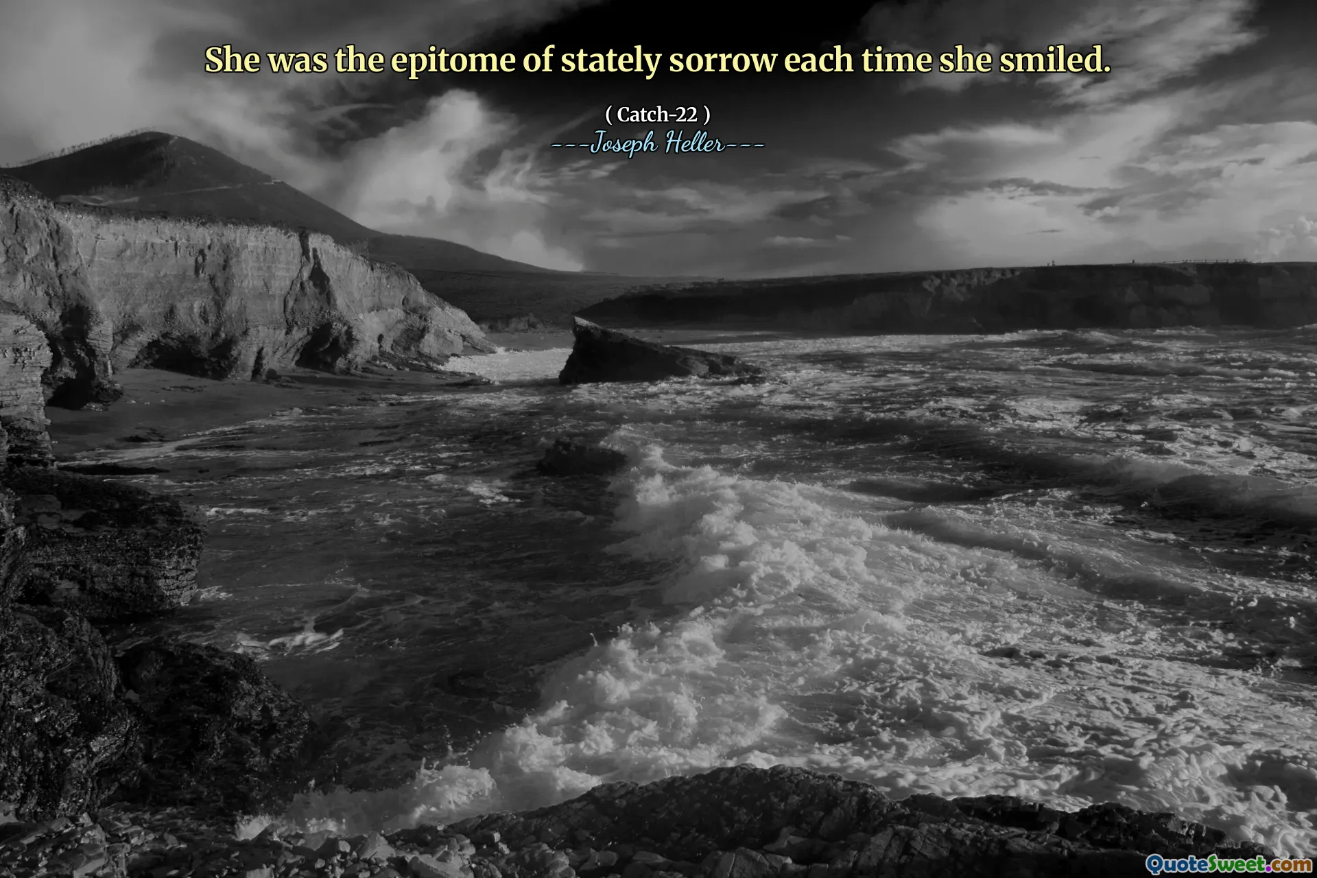 Hun var symbolet på staselig sorg hver gang hun smilte.