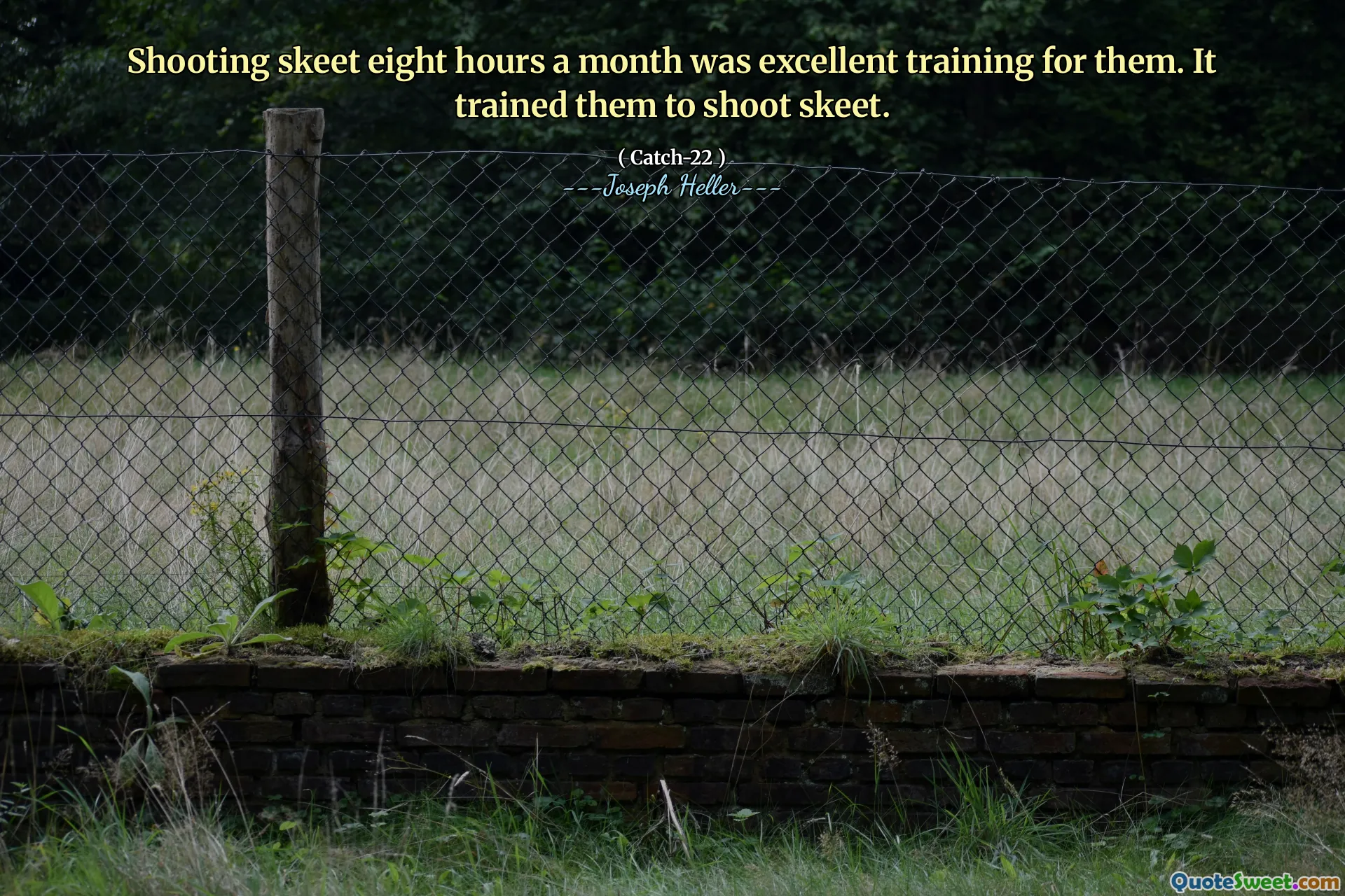 Съемка скита восемь часов в месяц была для них отличной тренировкой. Это обучило их стрелять в скит.