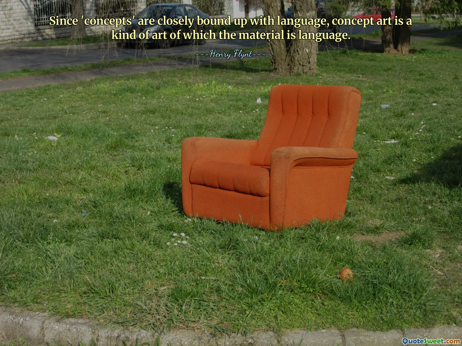 Since 'concepts' are closely bound up with language, concept art is a kind of art of which the material is language.