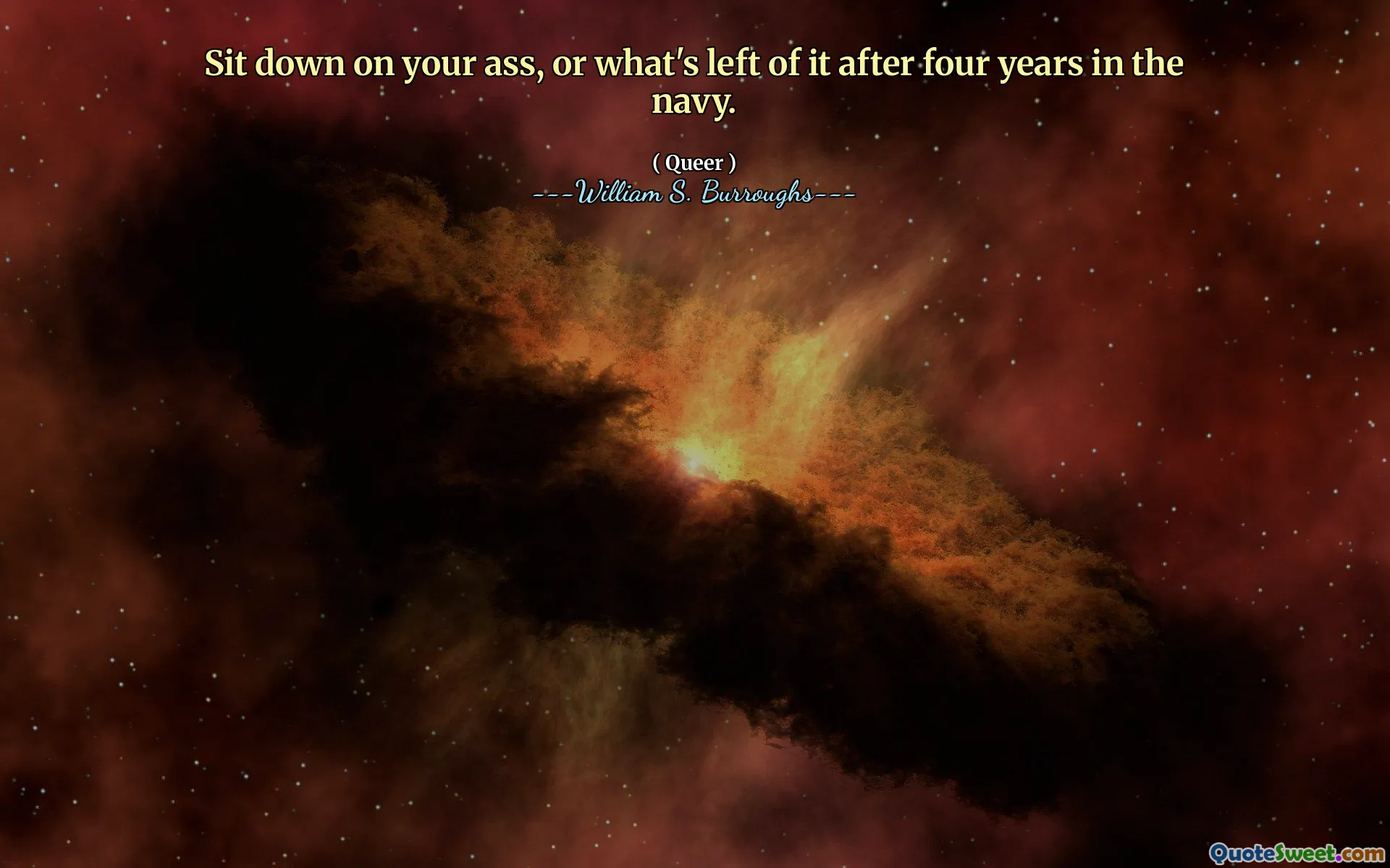 Sett deg ned på rumpa, eller hva som er igjen av den etter fire år i marinen.