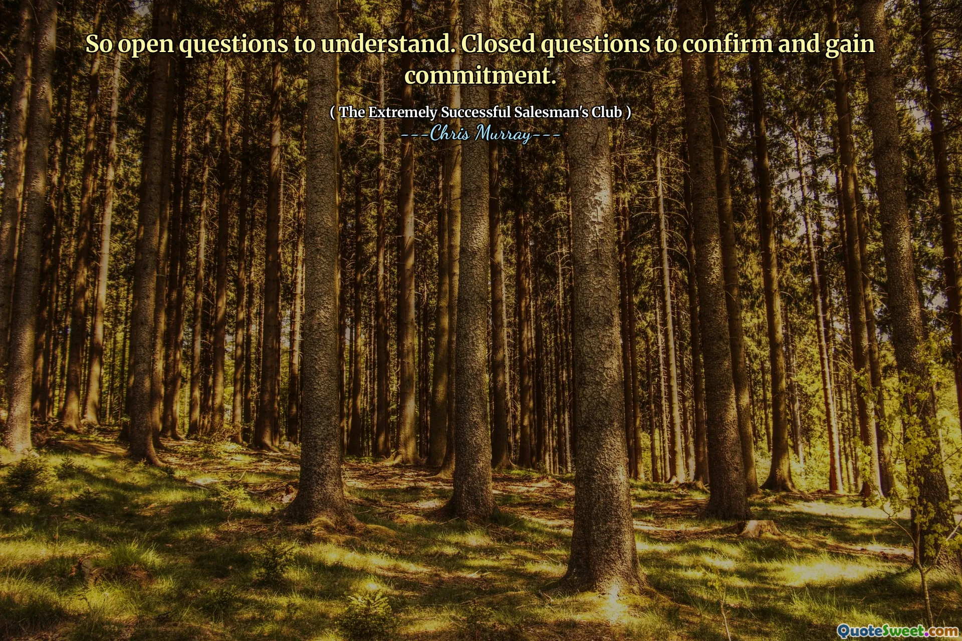 Also offene Fragen zum Verständnis. Fragen geschlossen, um zu bestätigen und zu verpflichtet.