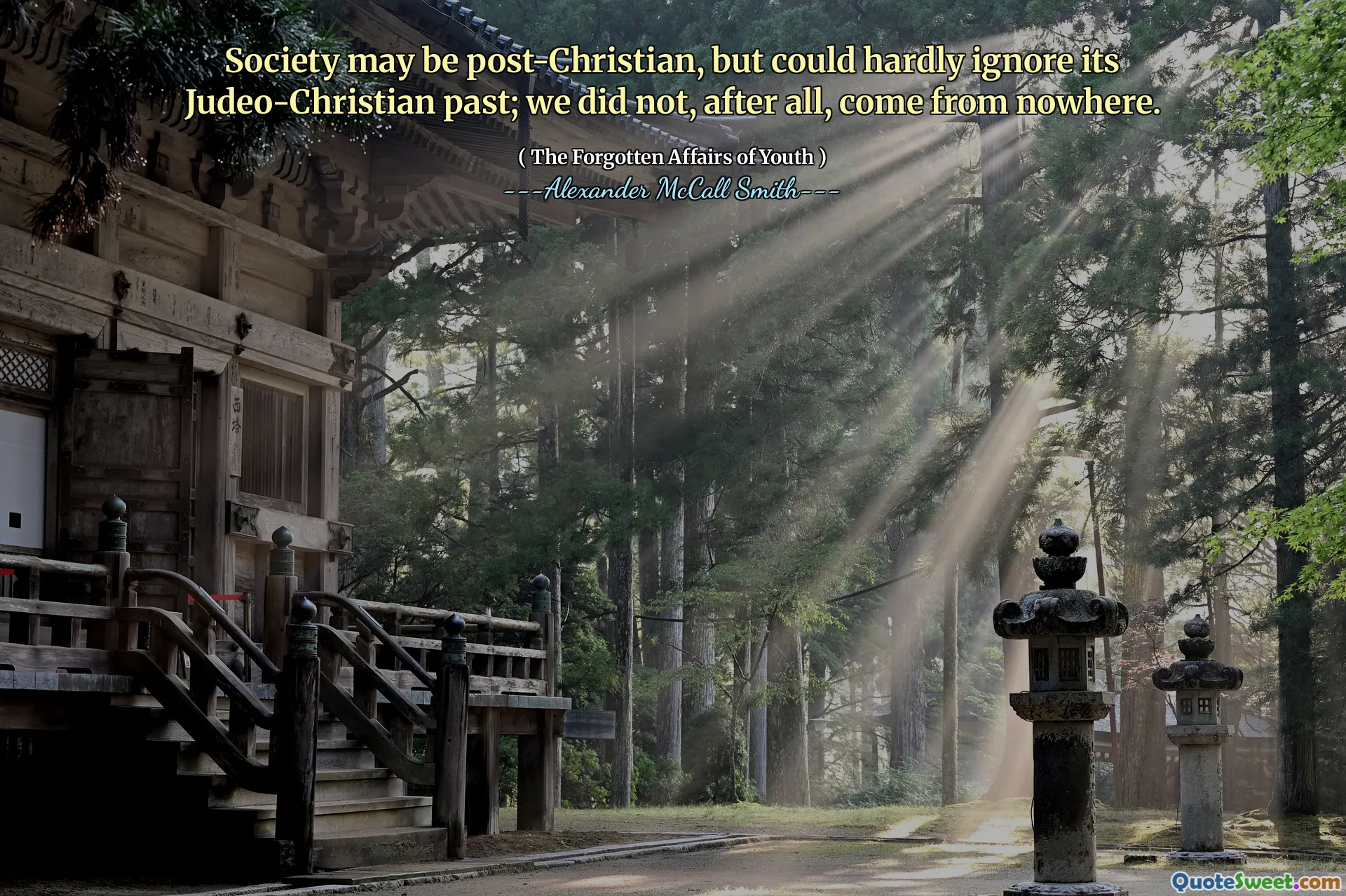 Samhället kan vara postkristiskt, men kan knappast ignorera dess judeo-kristna förflutna; Vi kom trots allt inte från ingenstans.