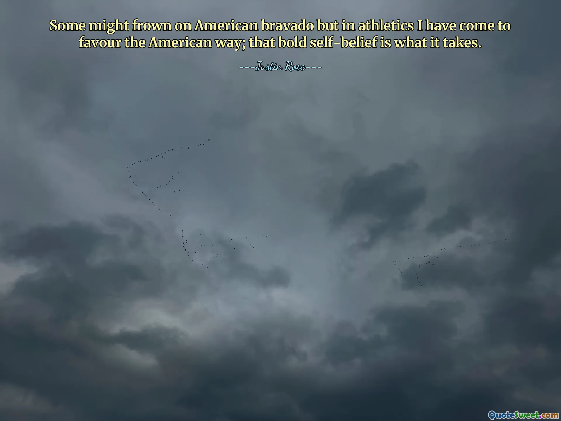 Some might frown on American bravado but in athletics I have come to favour the American way; that bold self-belief is what it takes.