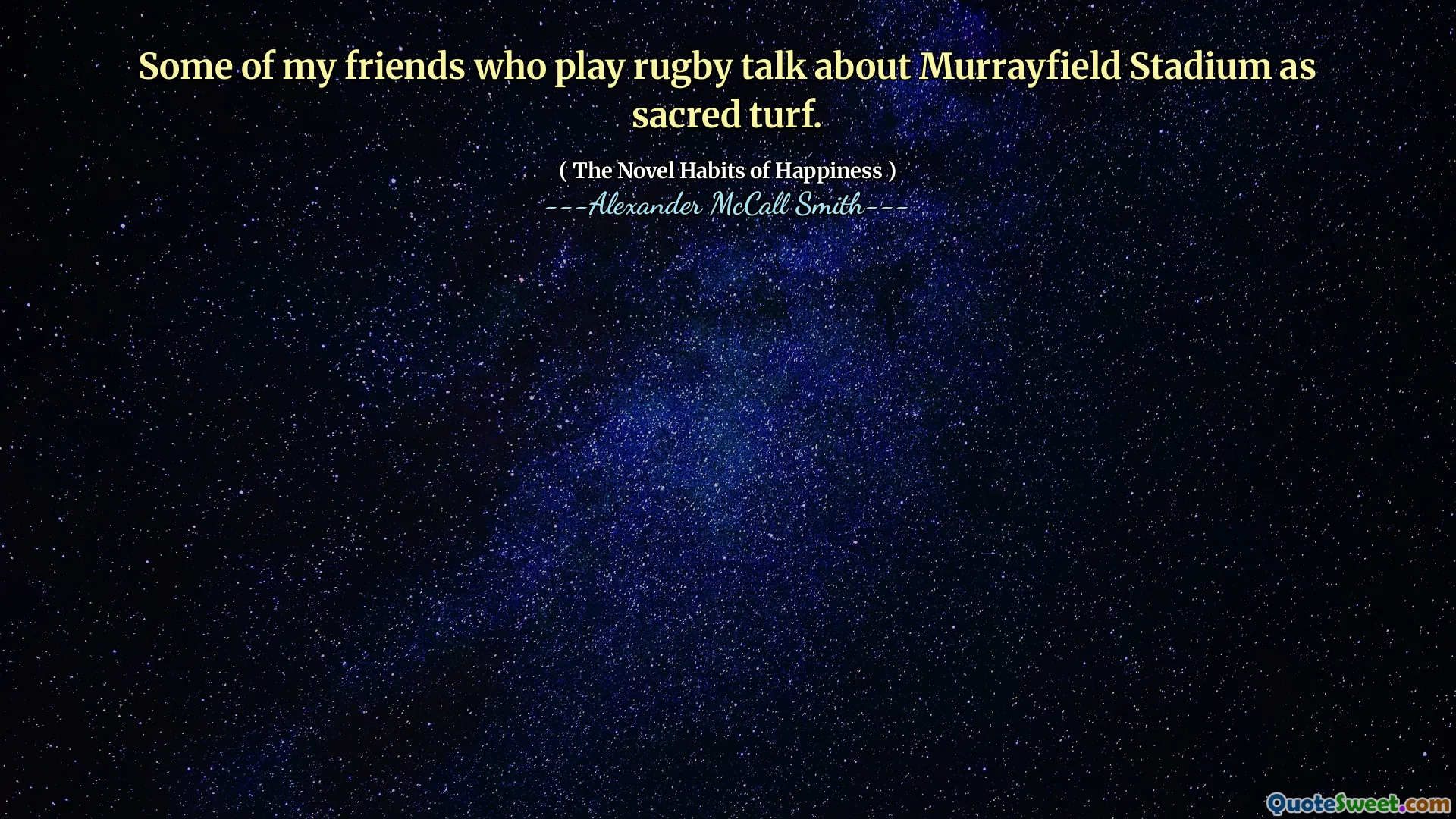 Einige meiner Freunde, die Rugby spielen, sprechen über das Murrayfield -Stadion als heiliger Rasen.