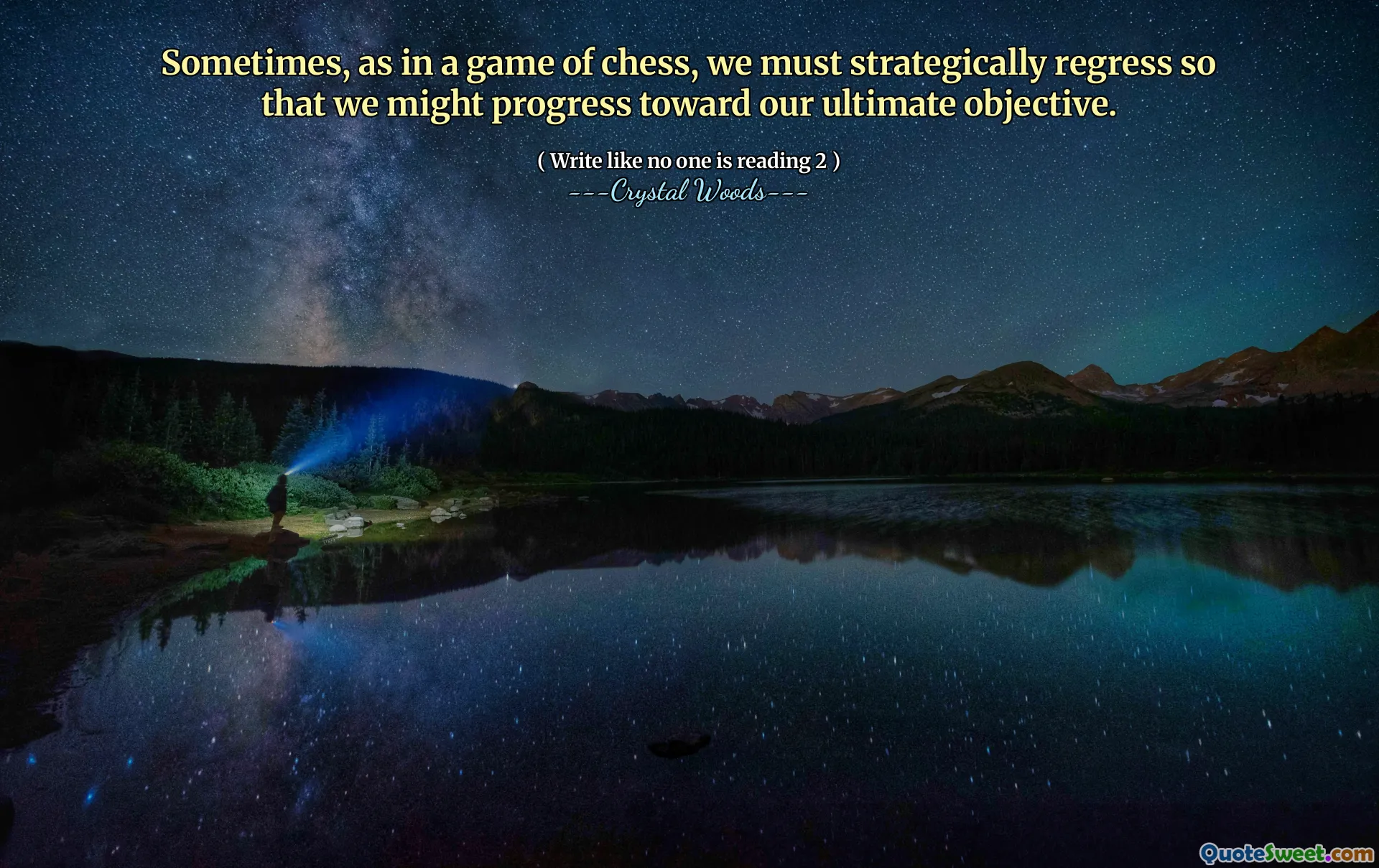 Sometimes, as in a game of chess, we must strategically regress so that we might progress toward our ultimate objective.