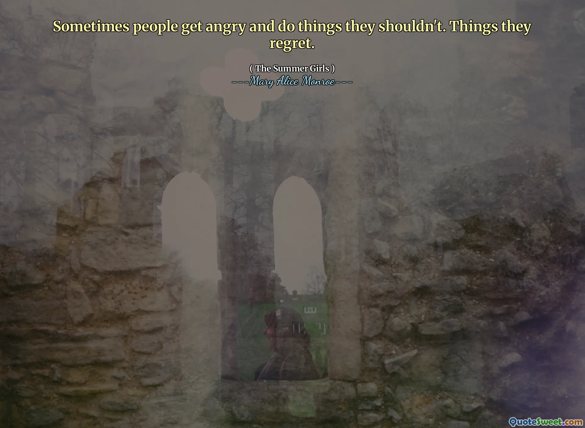 Sometimes people get angry and do things they shouldn't. Things they regret.