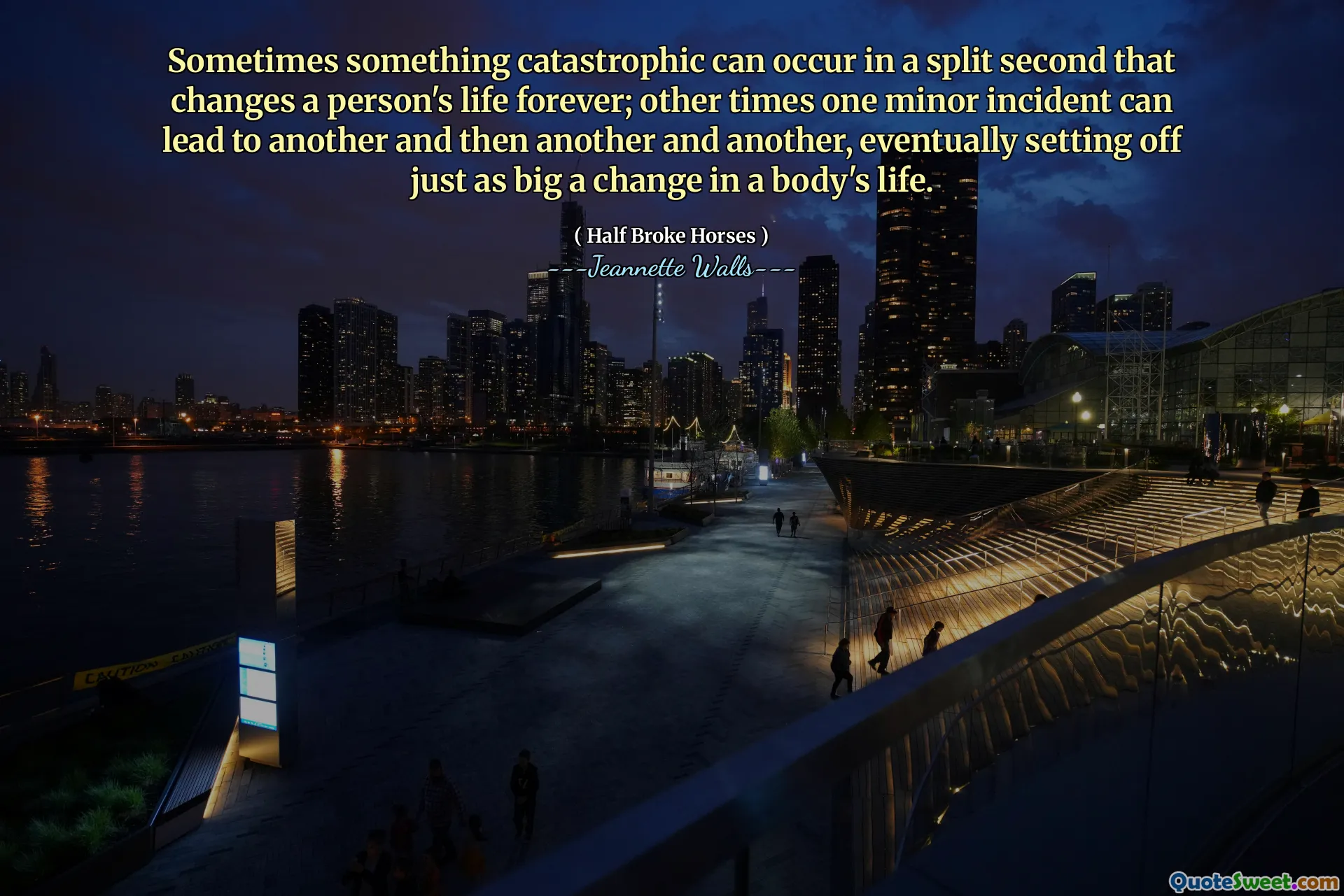 Czasami w ułamku sekundy może wystąpić coś katastrofalnego, które zmienia życie człowieka na zawsze; Innym razem jeden niewielki incydent może prowadzić do innego, a następnie innego, a drugiego, ostatecznie wyznaczając równie wielką zmianę życia ciała.