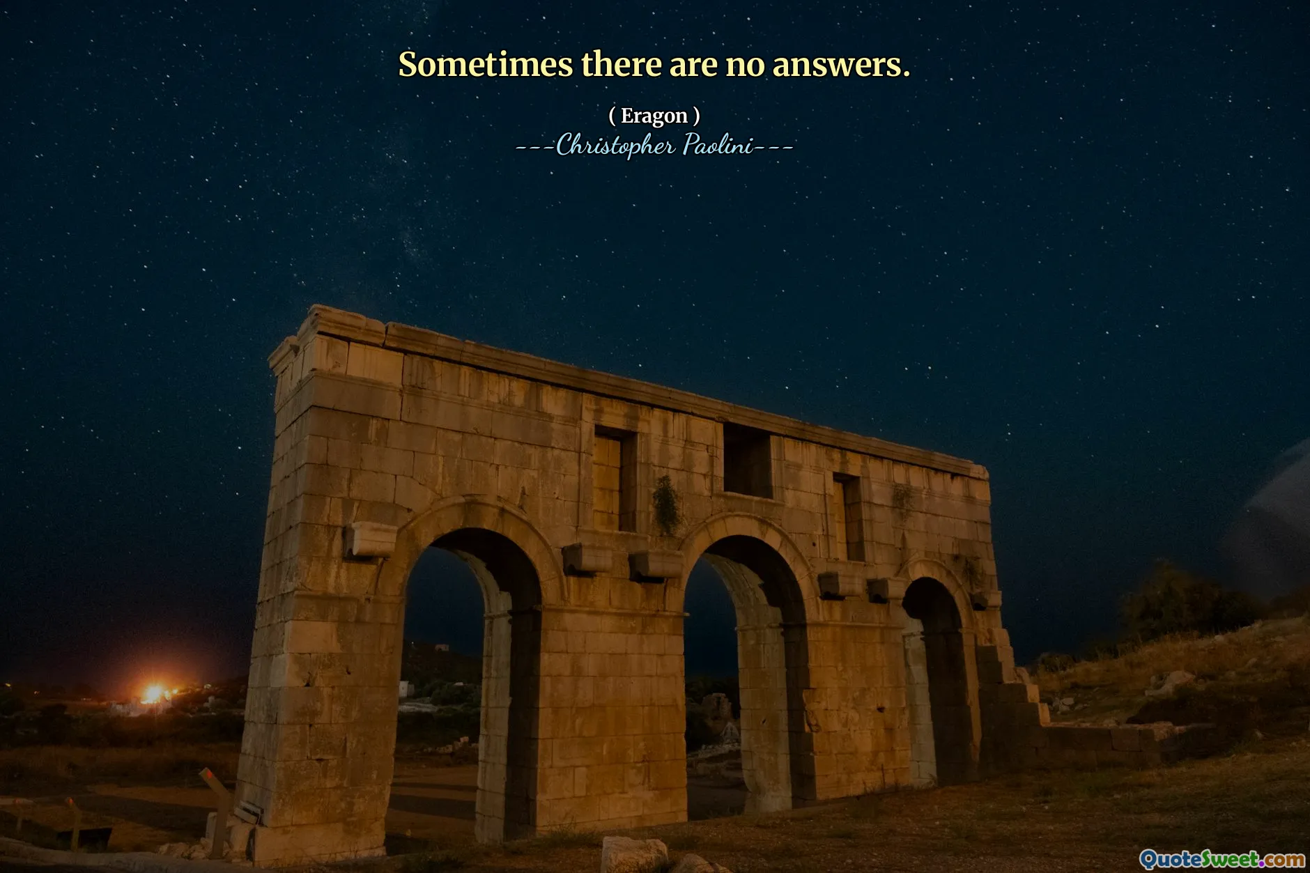 Sometimes there are no answers.