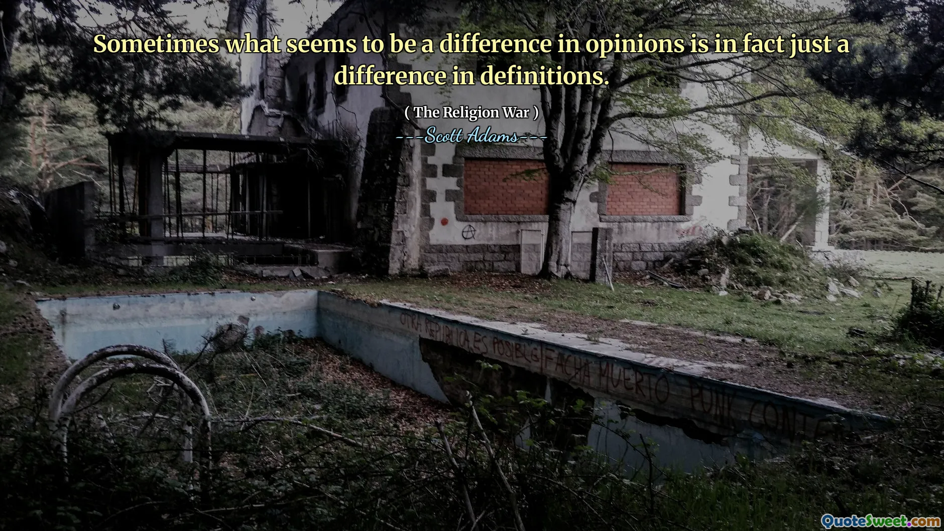Ibland är det som verkar vara en skillnad i åsikter i själva verket bara en skillnad i definitioner.