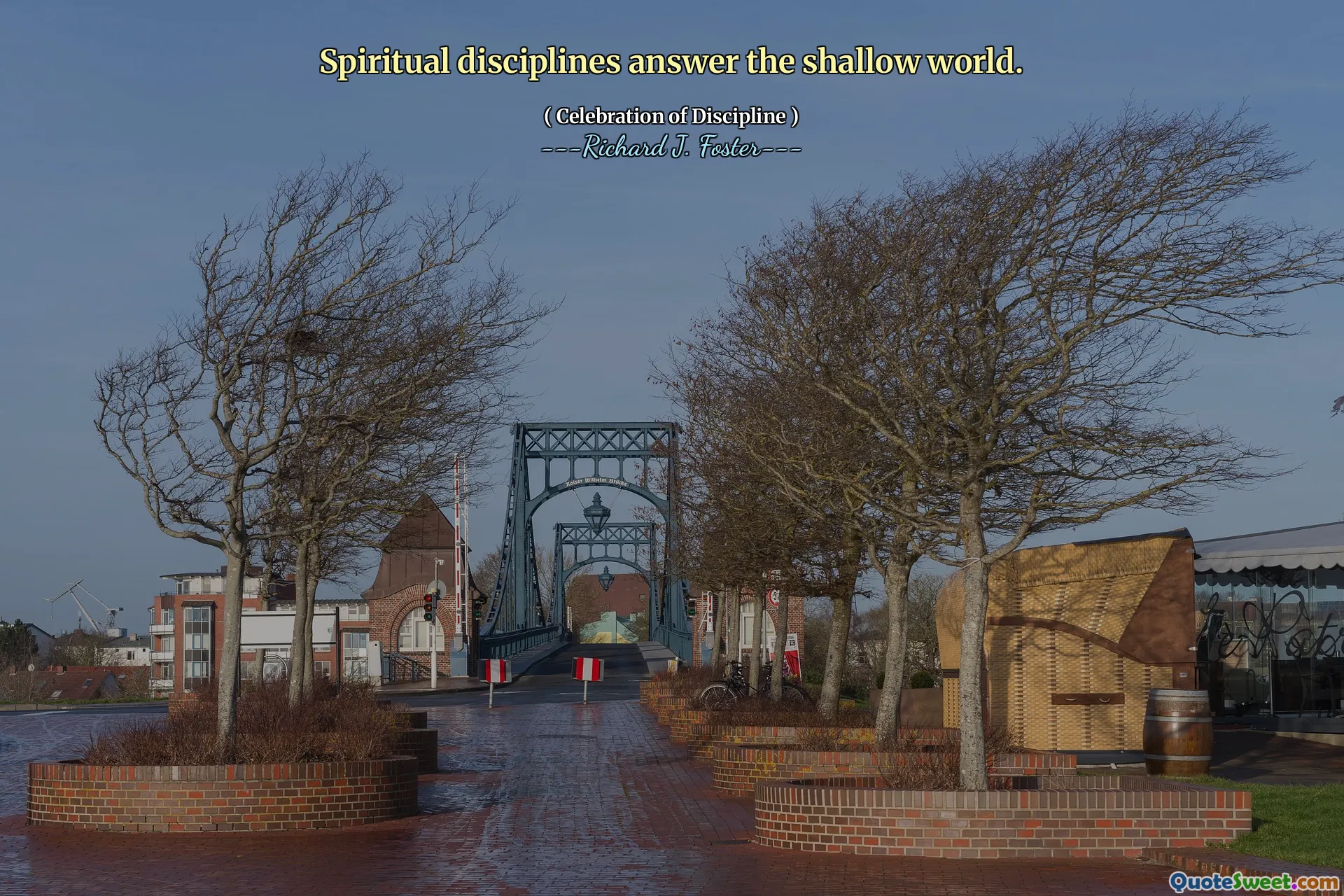 Spiritual disciplines answer the shallow world.