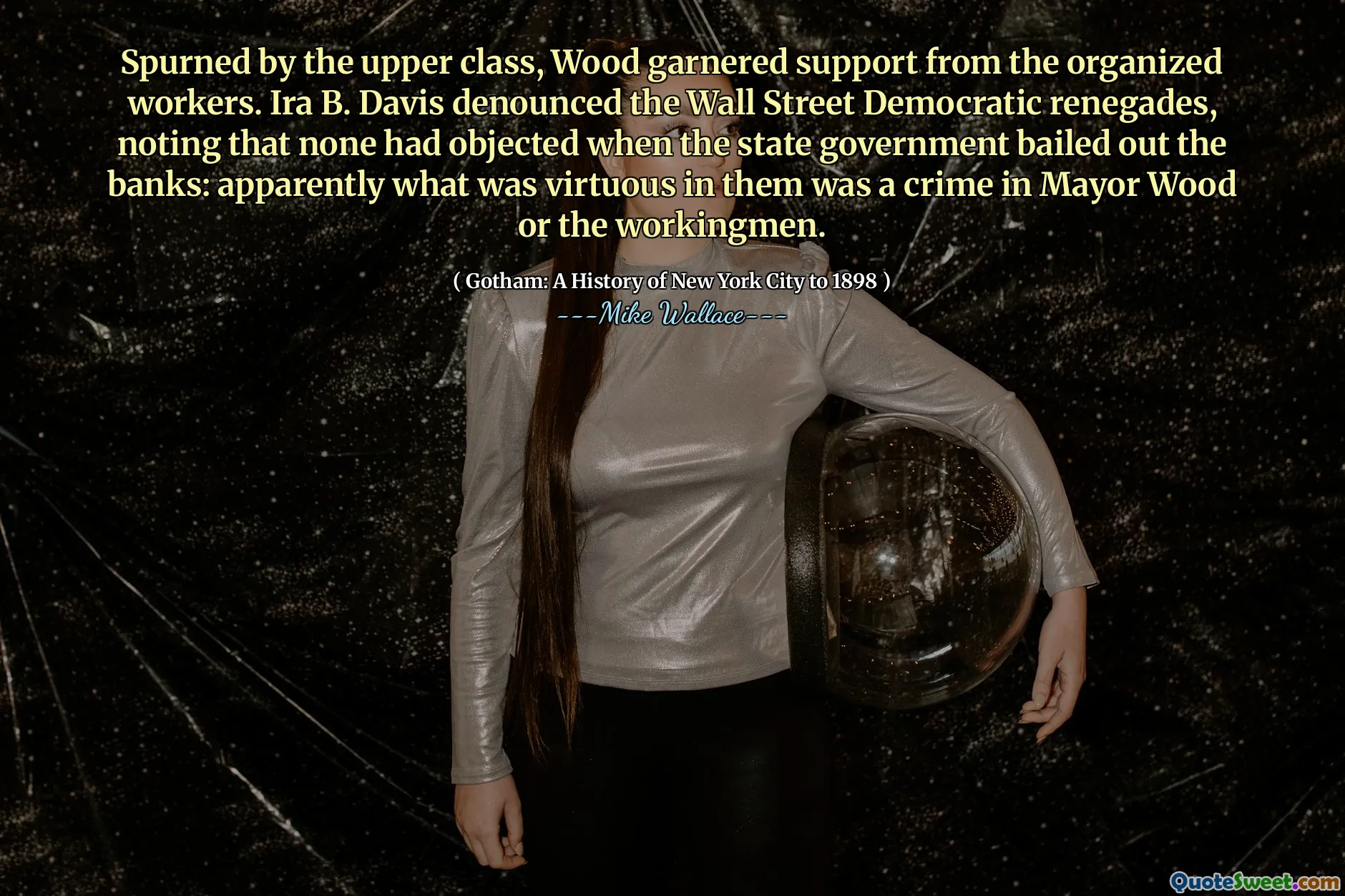 Spurn de clasa superioară, lemnul a obținut sprijin din partea lucrătorilor organizați. Ira B. Davis a denunțat renegatele democratice din Wall Street, menționând că niciunul nu s -a opus atunci când guvernul de stat a salvat băncile: se pare că ceea ce era virtuos în ele a fost o crimă în primarul Wood sau în lucrătorii.