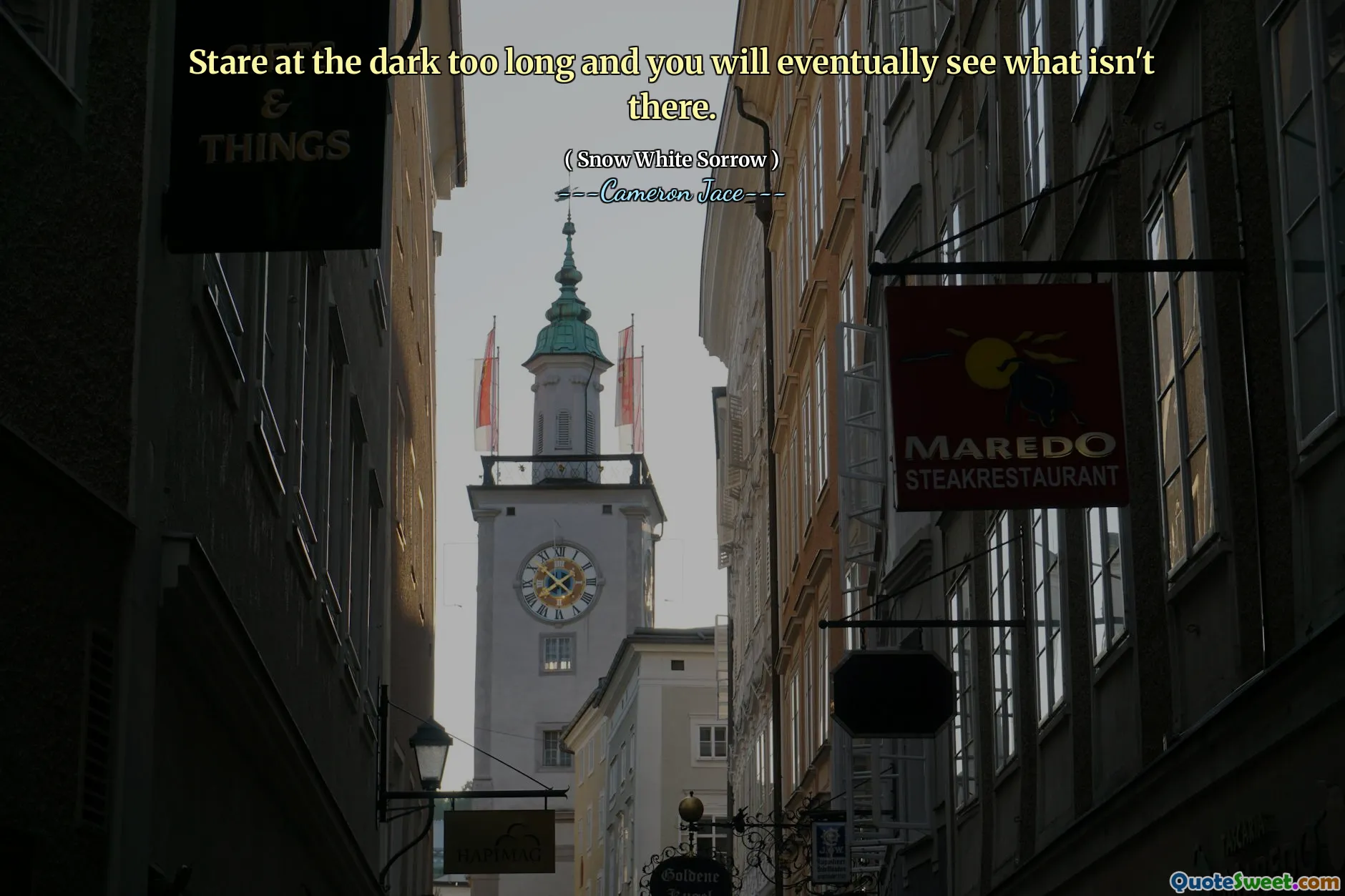 Stare at the dark too long and you will eventually see what isn't there.