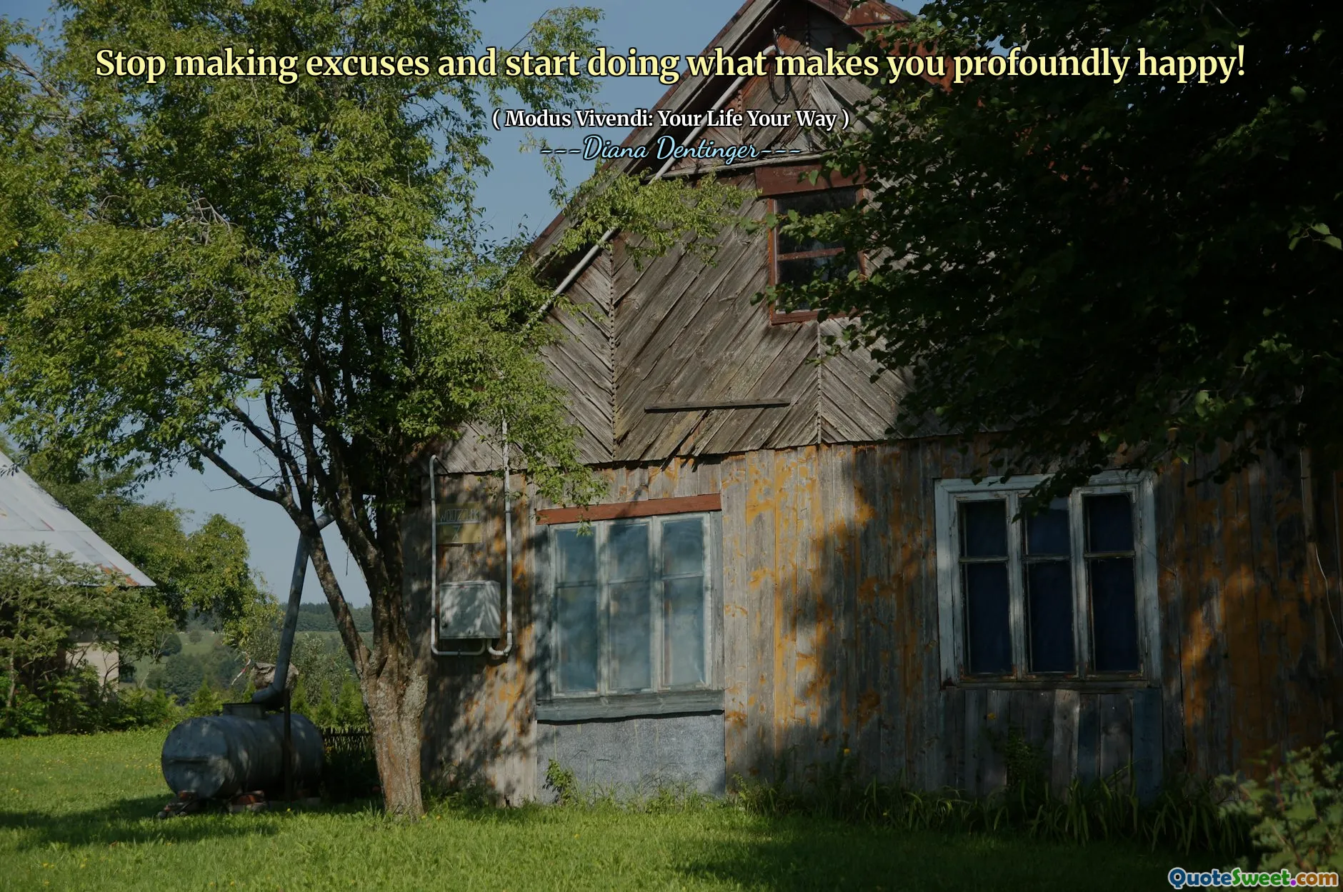 Stop making excuses and start doing what makes you profoundly happy!