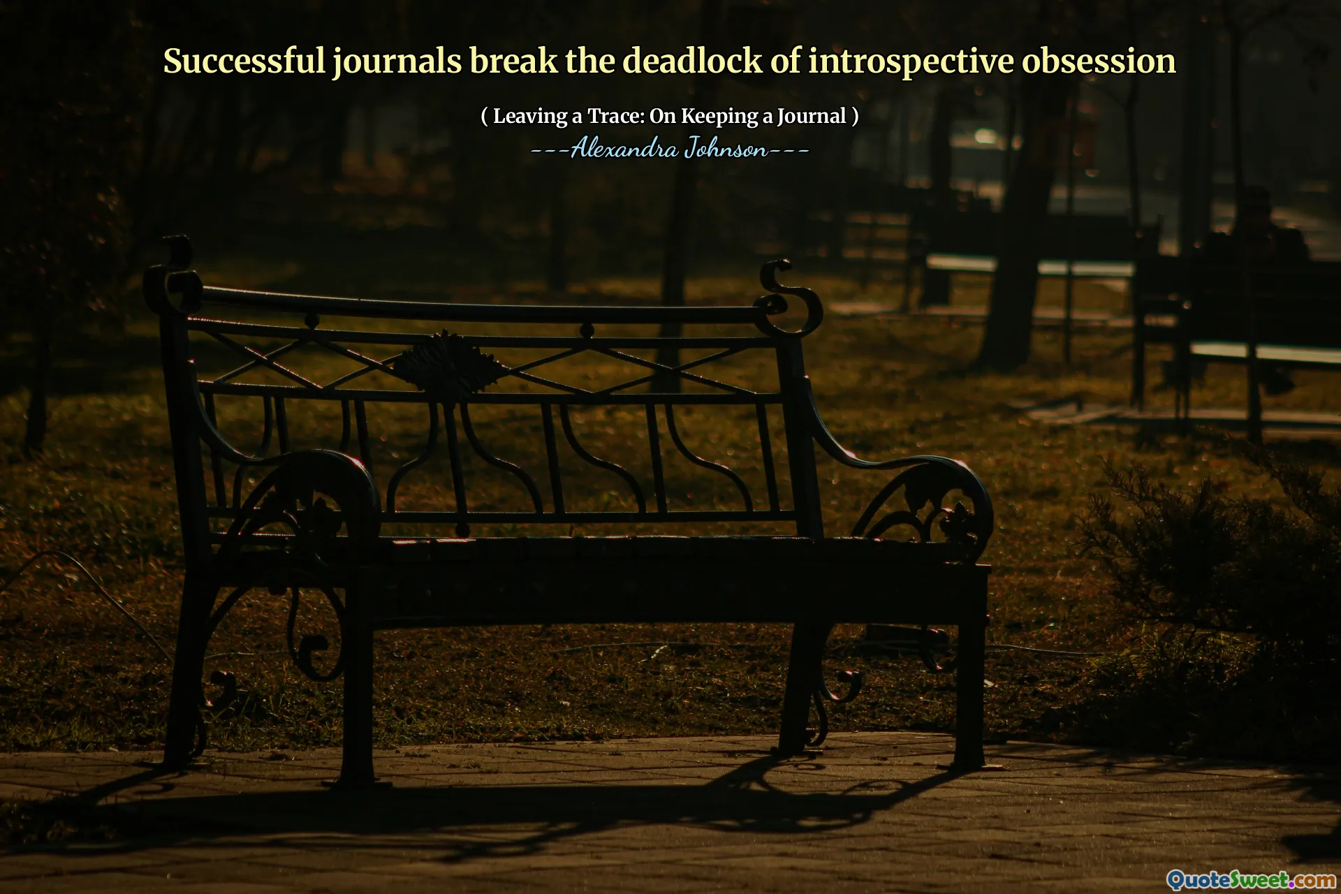 Successful journals break the deadlock of introspective obsession