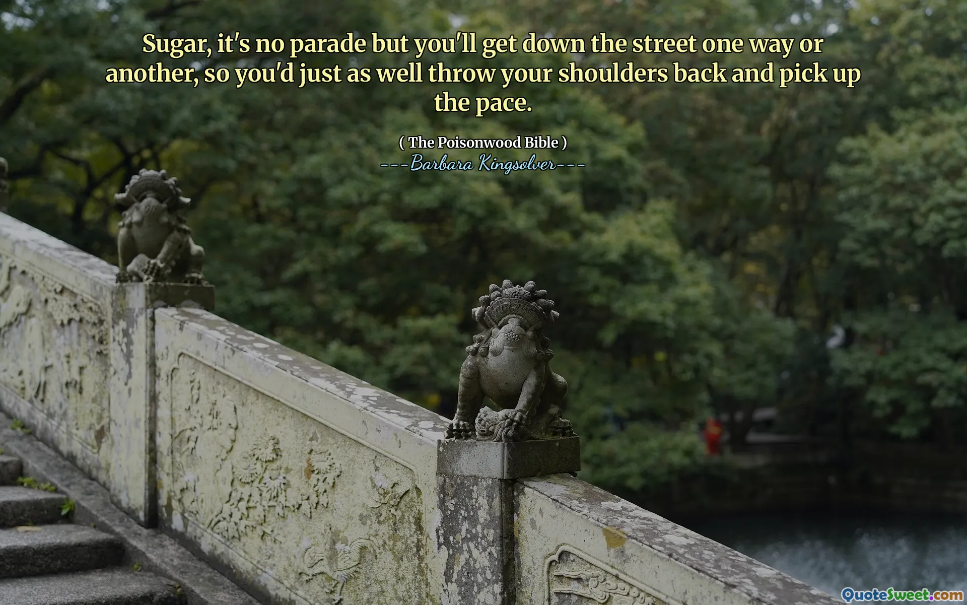 Sukker, det er ingen parade, men du kommer nedover gaten på en eller annen måte, så du vil like gjerne kaste skuldrene tilbake og ta opp tempoet.