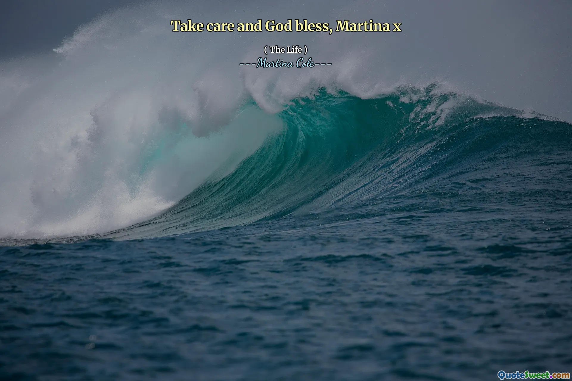 Abbi cura e Dio benedica, Martina x