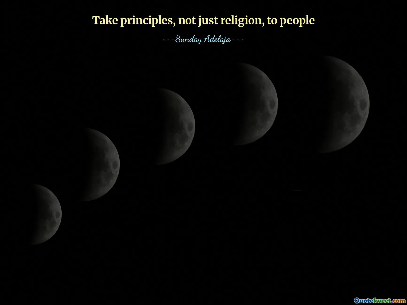 Take principles, not just religion, to people