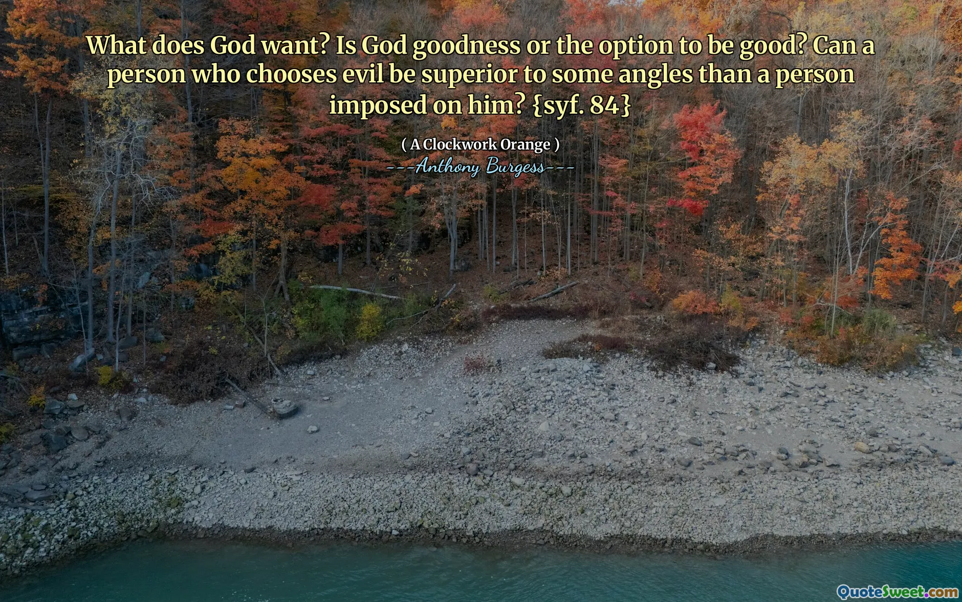 What does God want? Is God goodness or the option to be good? Can a person who chooses evil be superior to some angles than a person imposed on him? {syf. 84}
