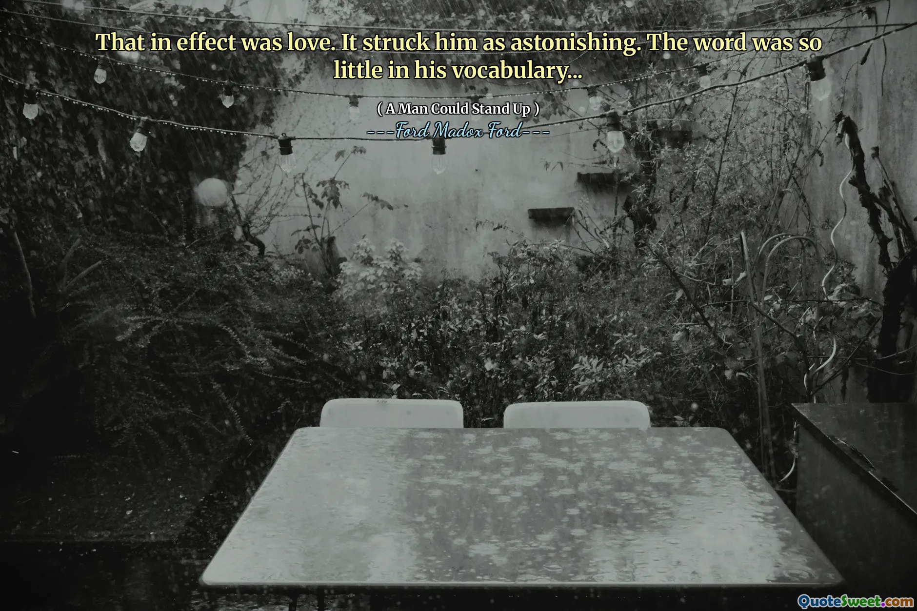 That in effect was love. It struck him as astonishing. The word was so little in his vocabulary...