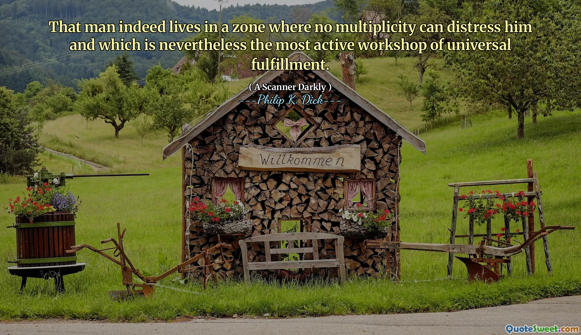 那个人确实生活在一个没有多重性会让他感到困扰的区域，而这仍然是普遍实现的最活跃的研讨会。