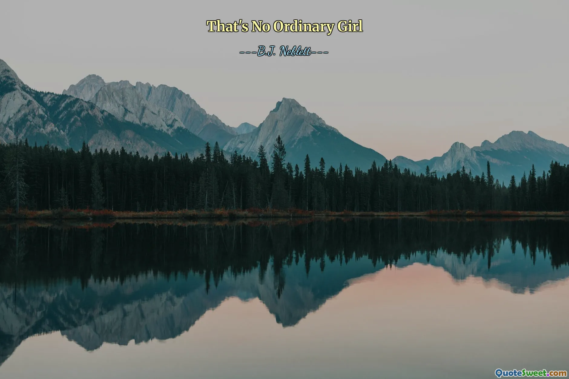 That's No Ordinary Girl