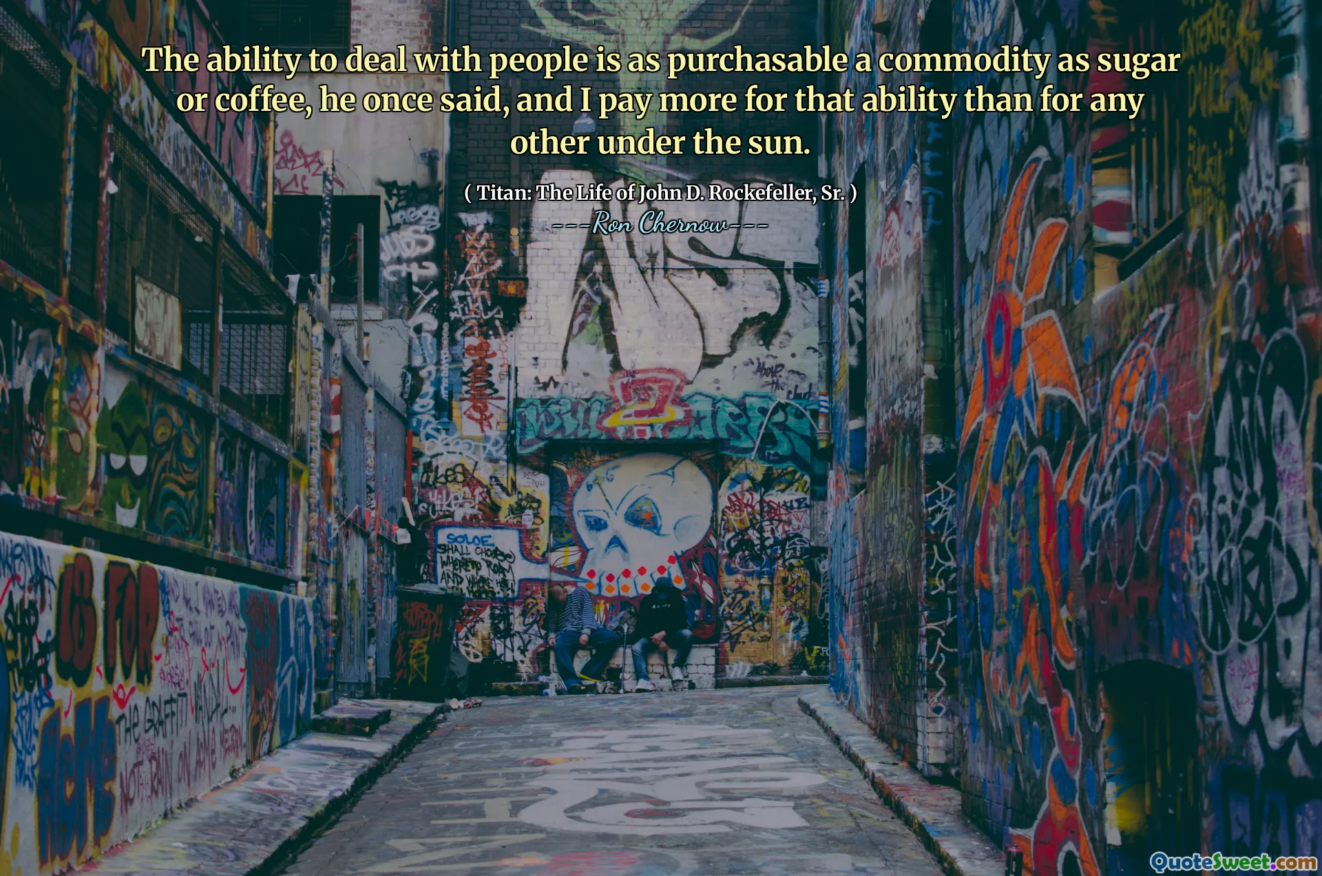 The ability to deal with people is as purchasable a commodity as sugar or coffee, he once said, and I pay more for that ability than for any other under the sun.