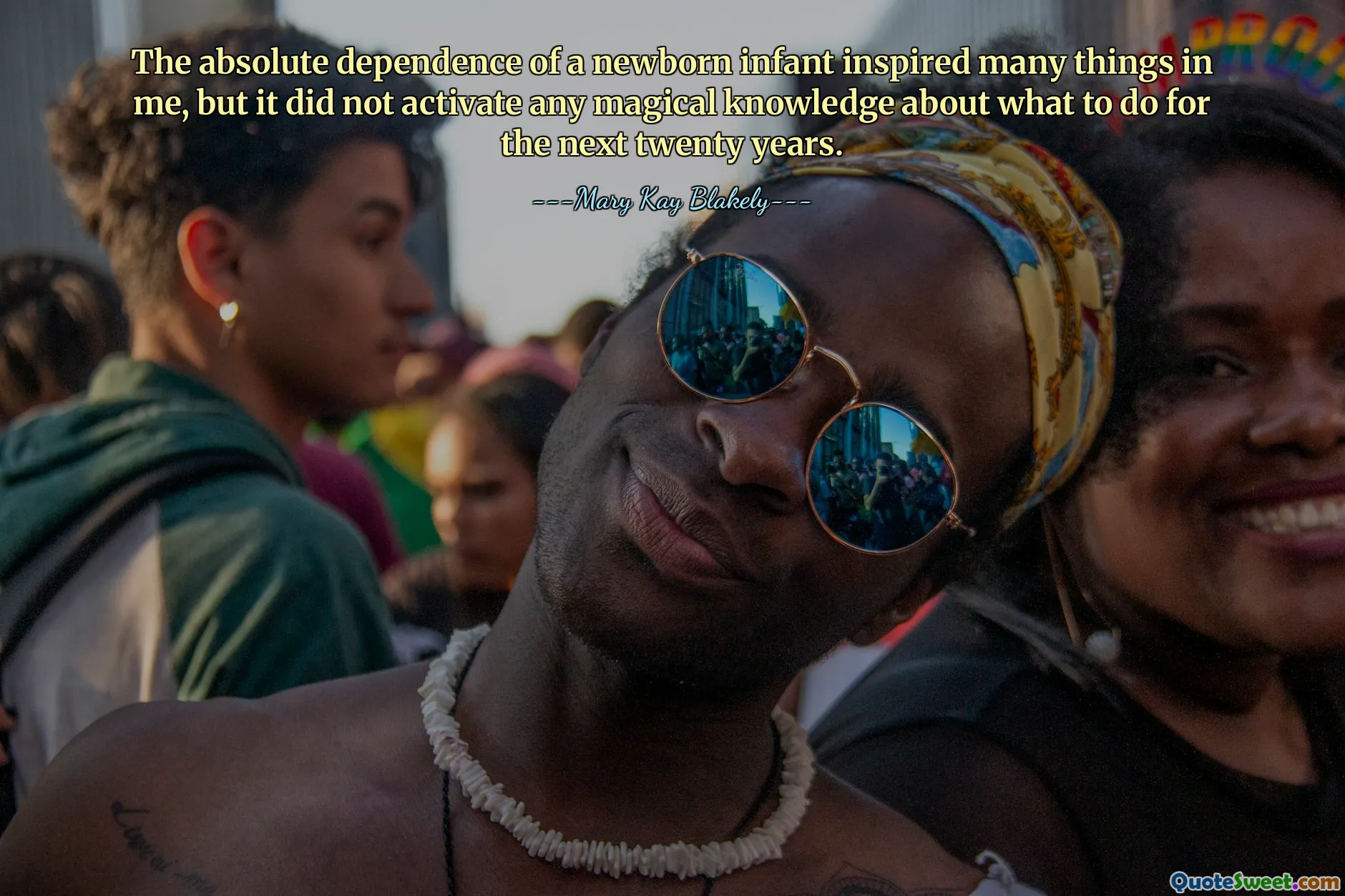 The absolute dependence of a newborn infant inspired many things in me, but it did not activate any magical knowledge about what to do for the next twenty years.