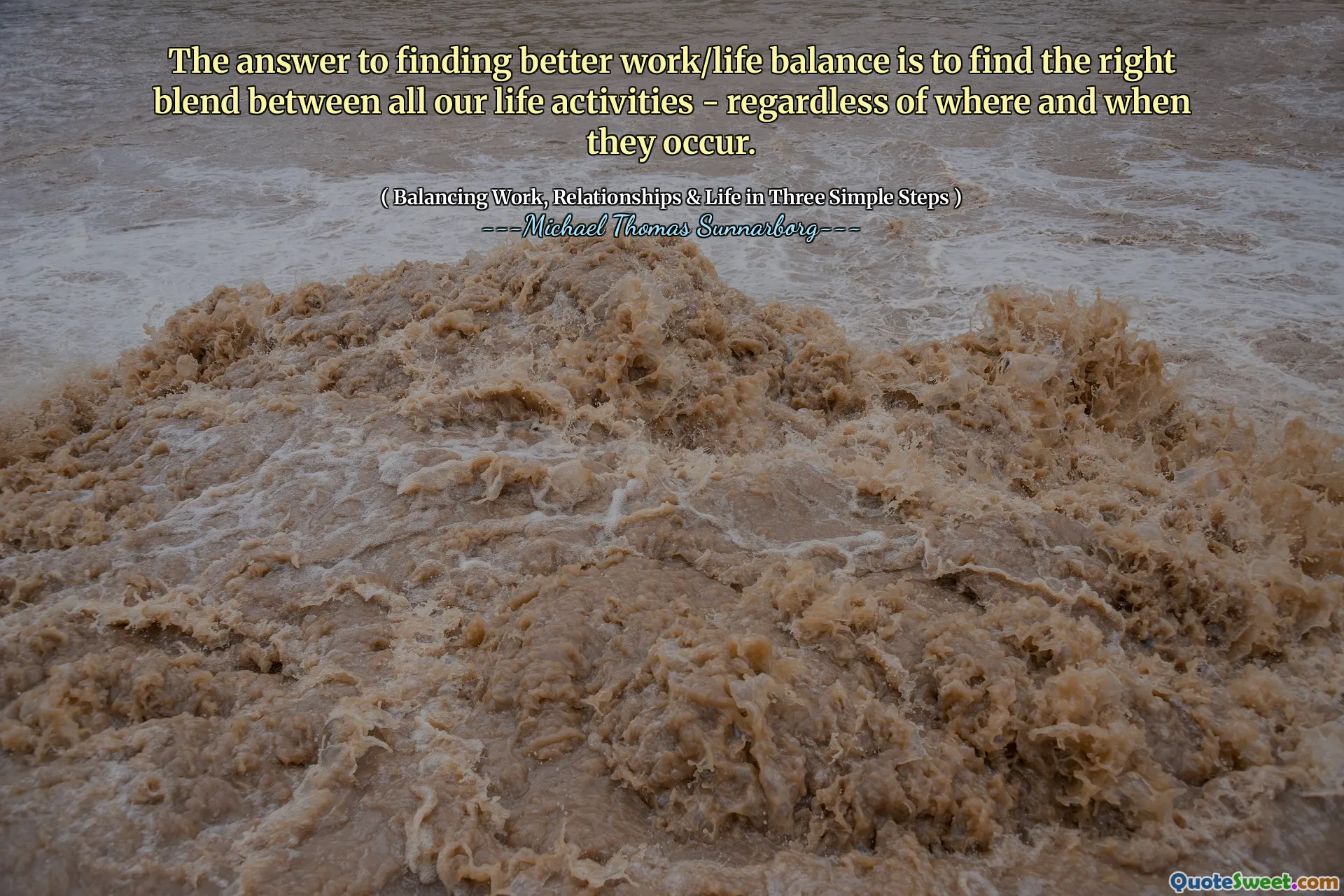 The answer to finding better work/life balance is to find the right blend between all our life activities - regardless of where and when they occur.