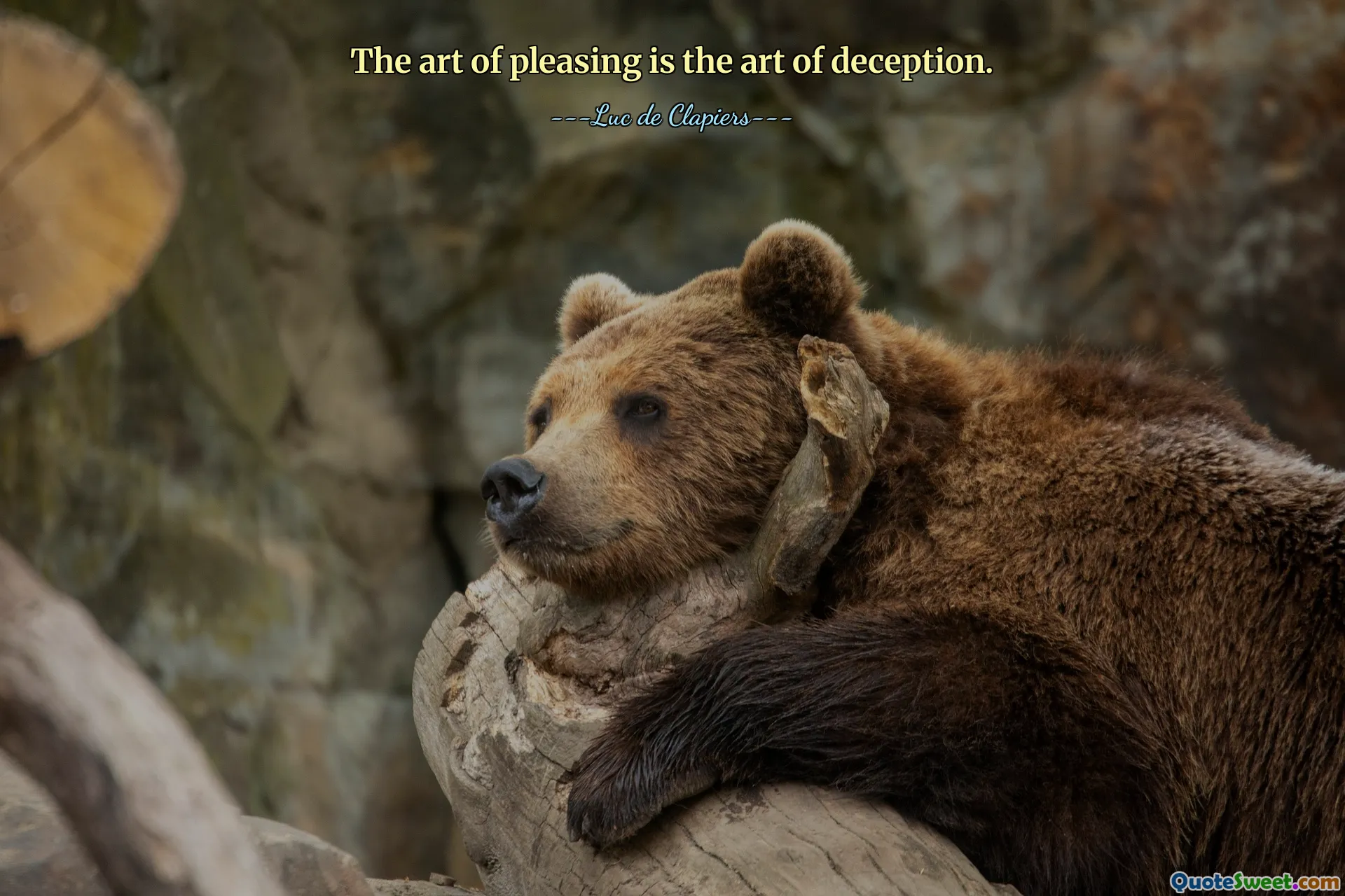 The art of pleasing is the art of deception.