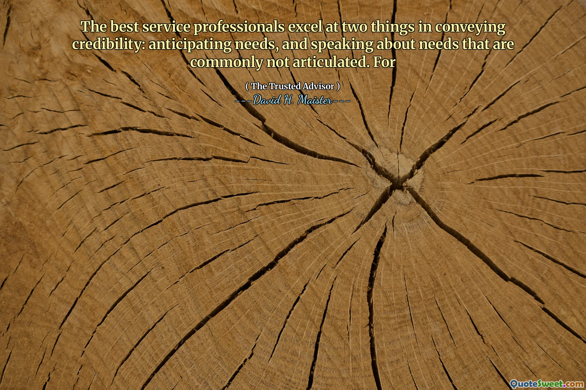 Os melhores profissionais de serviço se destacam em duas coisas para transmitir credibilidade: antecipar necessidades e falar sobre necessidades que geralmente não são articuladas. Para