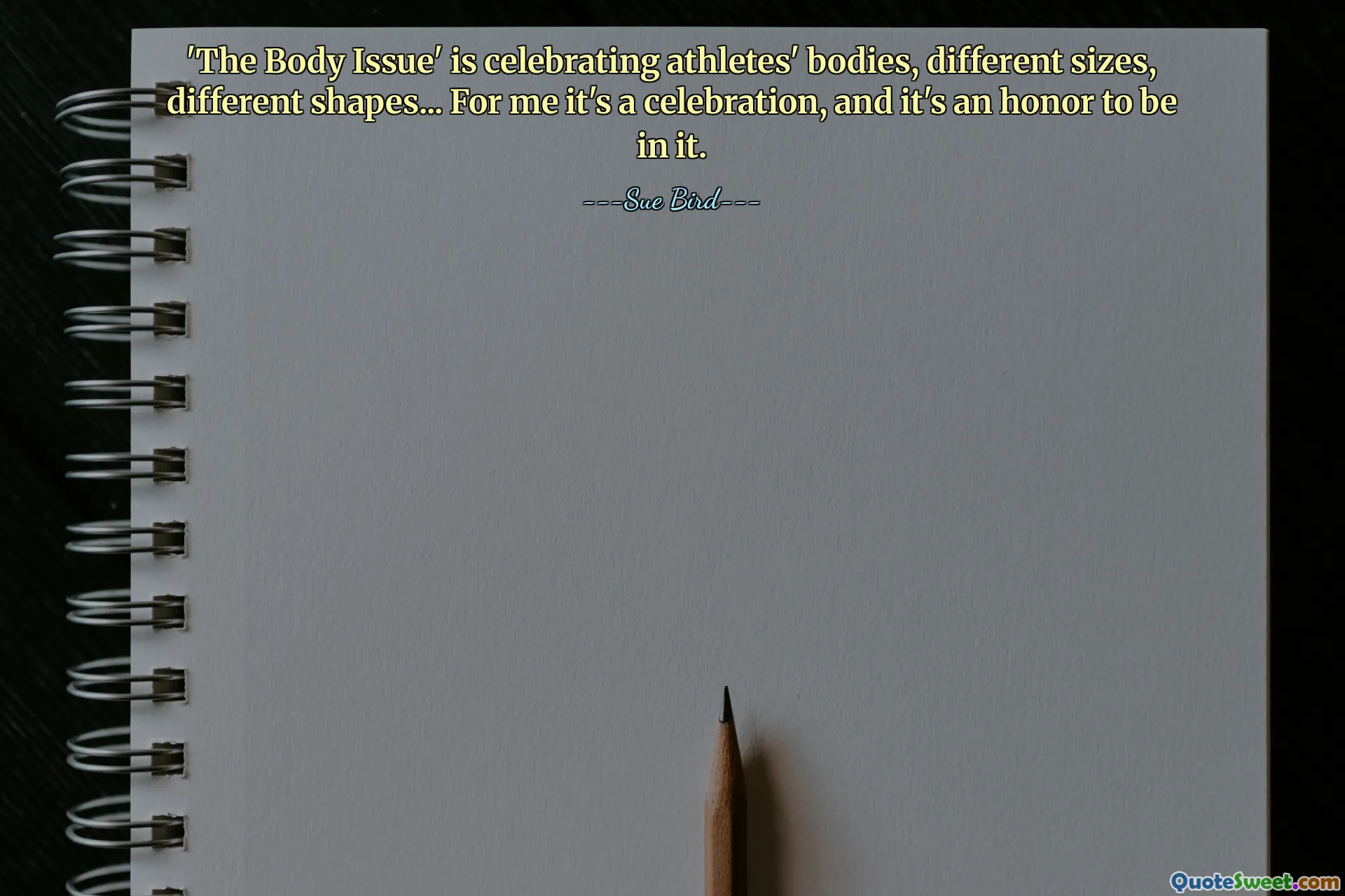 'The Body Issue' is celebrating athletes' bodies, different sizes, different shapes... For me it's a celebration, and it's an honor to be in it.
