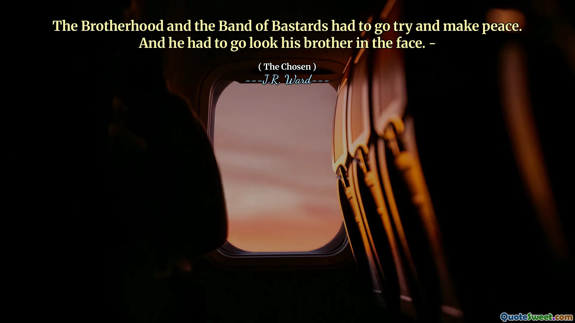 The Brotherhood and the Band of Bastards had to go try and make peace. And he had to go look his brother in the face. -