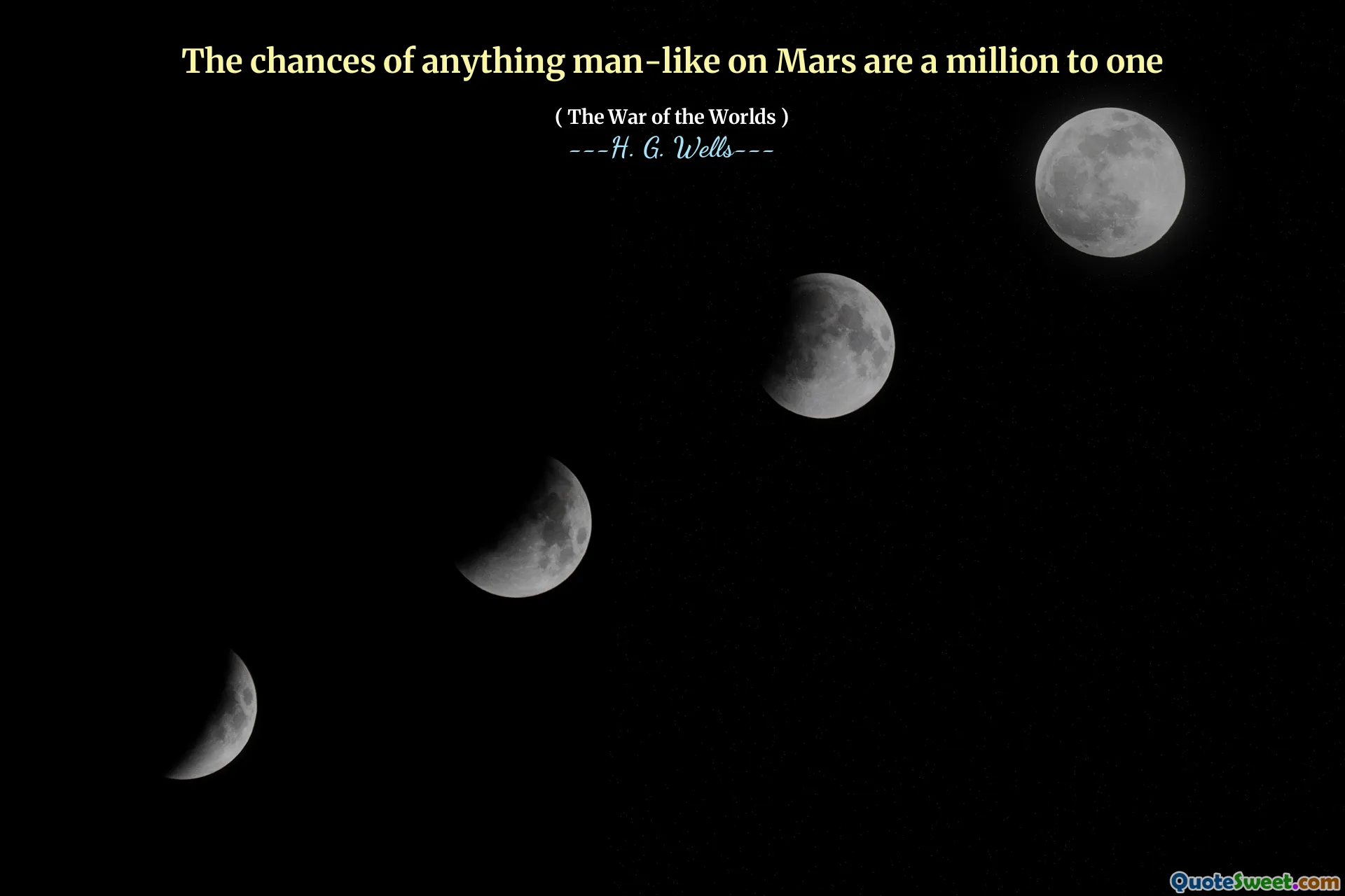 The chances of anything man-like on Mars are a million to one