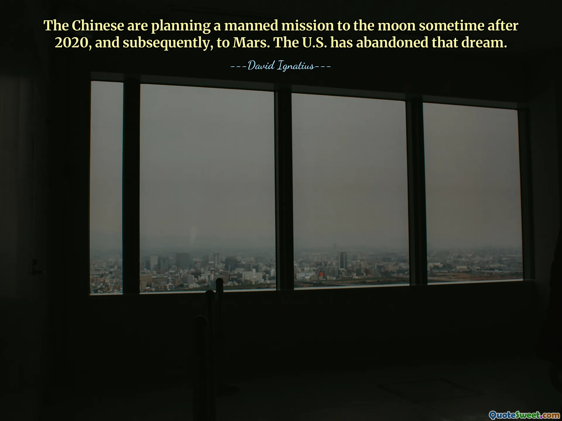 The Chinese are planning a manned mission to the moon sometime after 2020, and subsequently, to Mars. The U.S. has abandoned that dream.