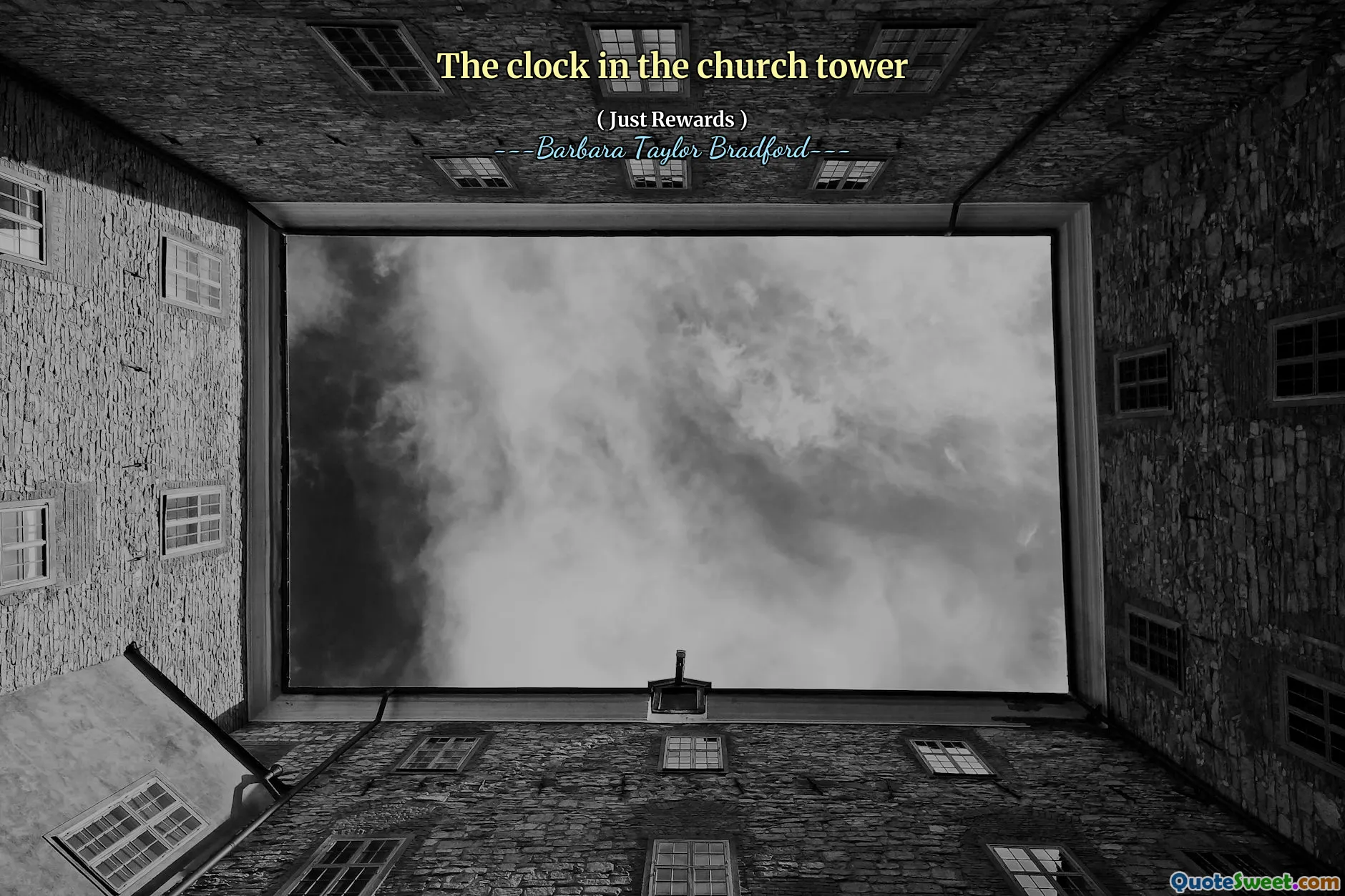 The clock in the church tower