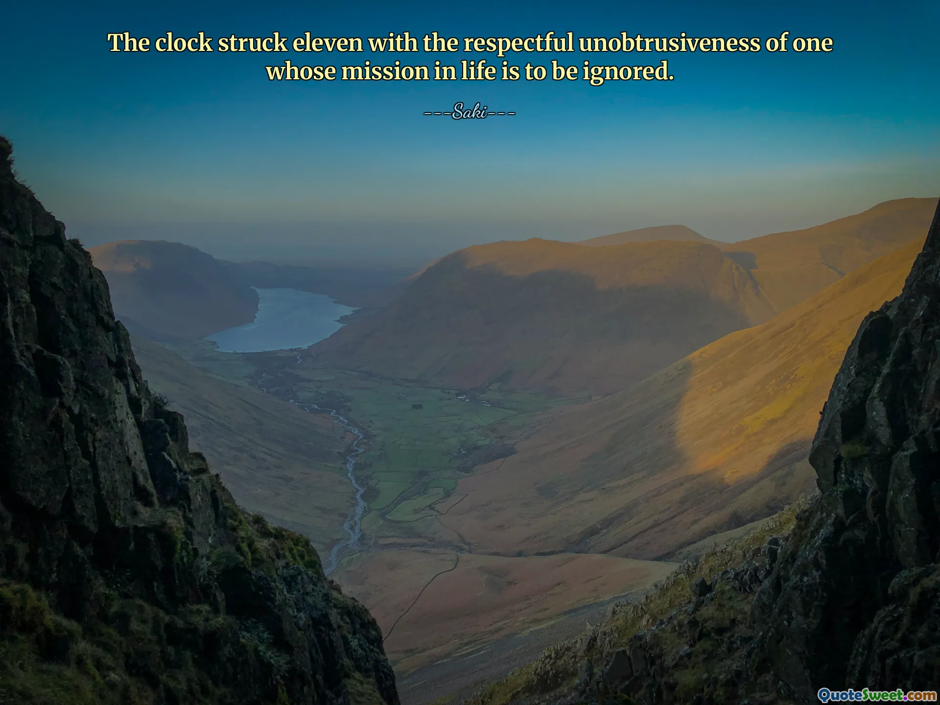 The clock struck eleven with the respectful unobtrusiveness of one whose mission in life is to be ignored.