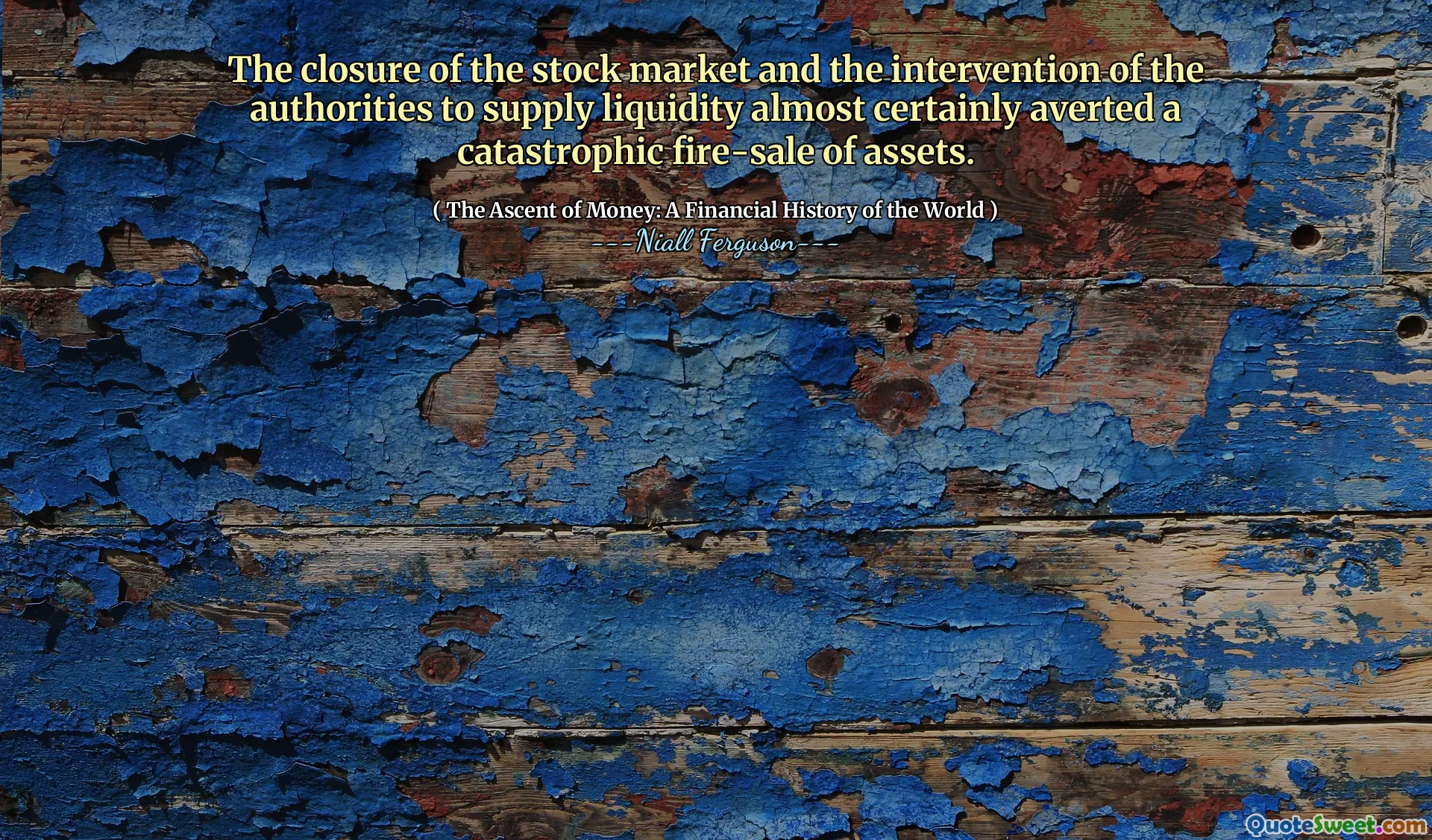 The closure of the stock market and the intervention of the authorities to supply liquidity almost certainly averted a catastrophic fire-sale of assets.