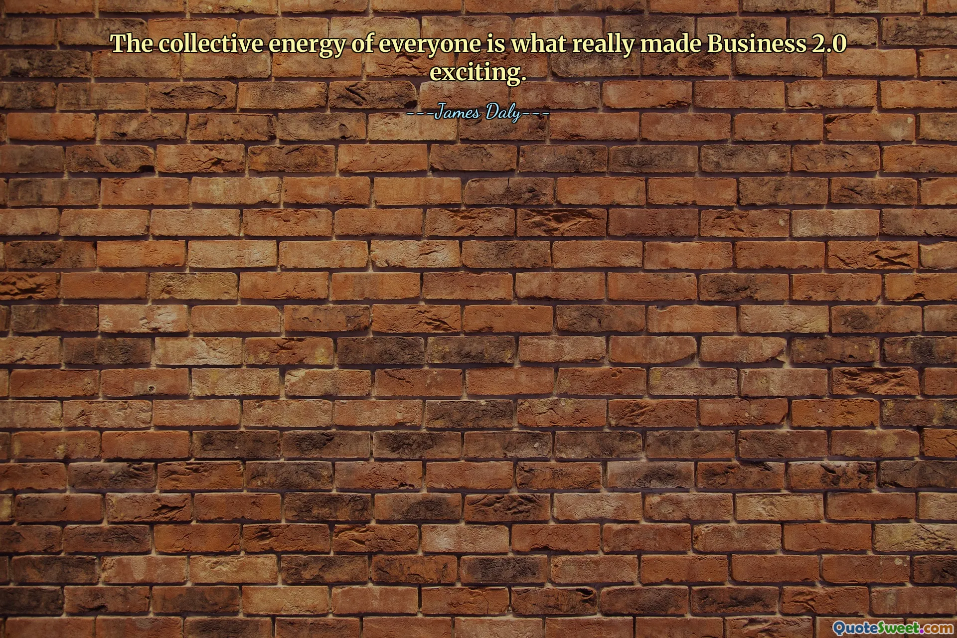 The collective energy of everyone is what really made Business 2.0 exciting.