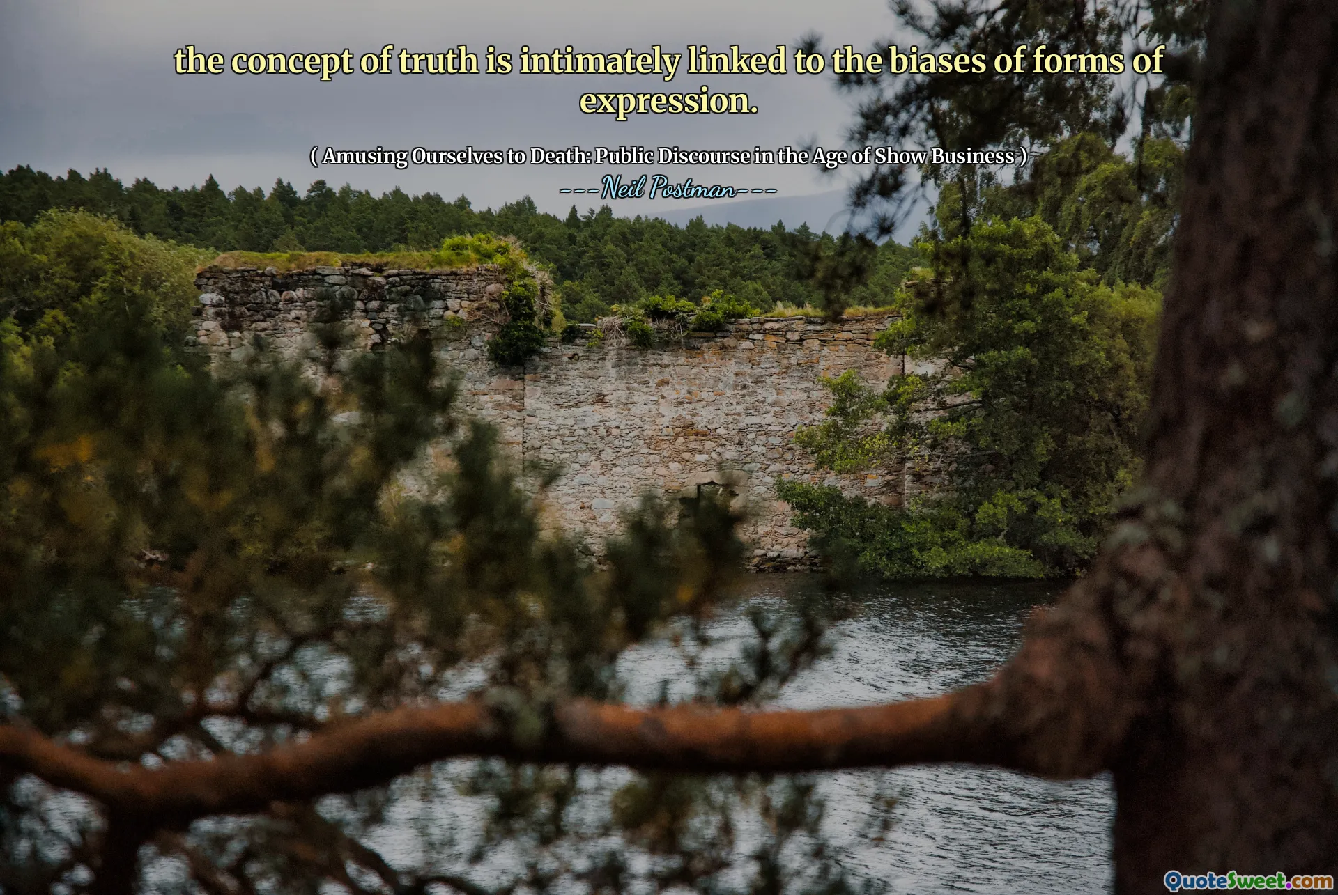 the concept of truth is intimately linked to the biases of forms of expression.