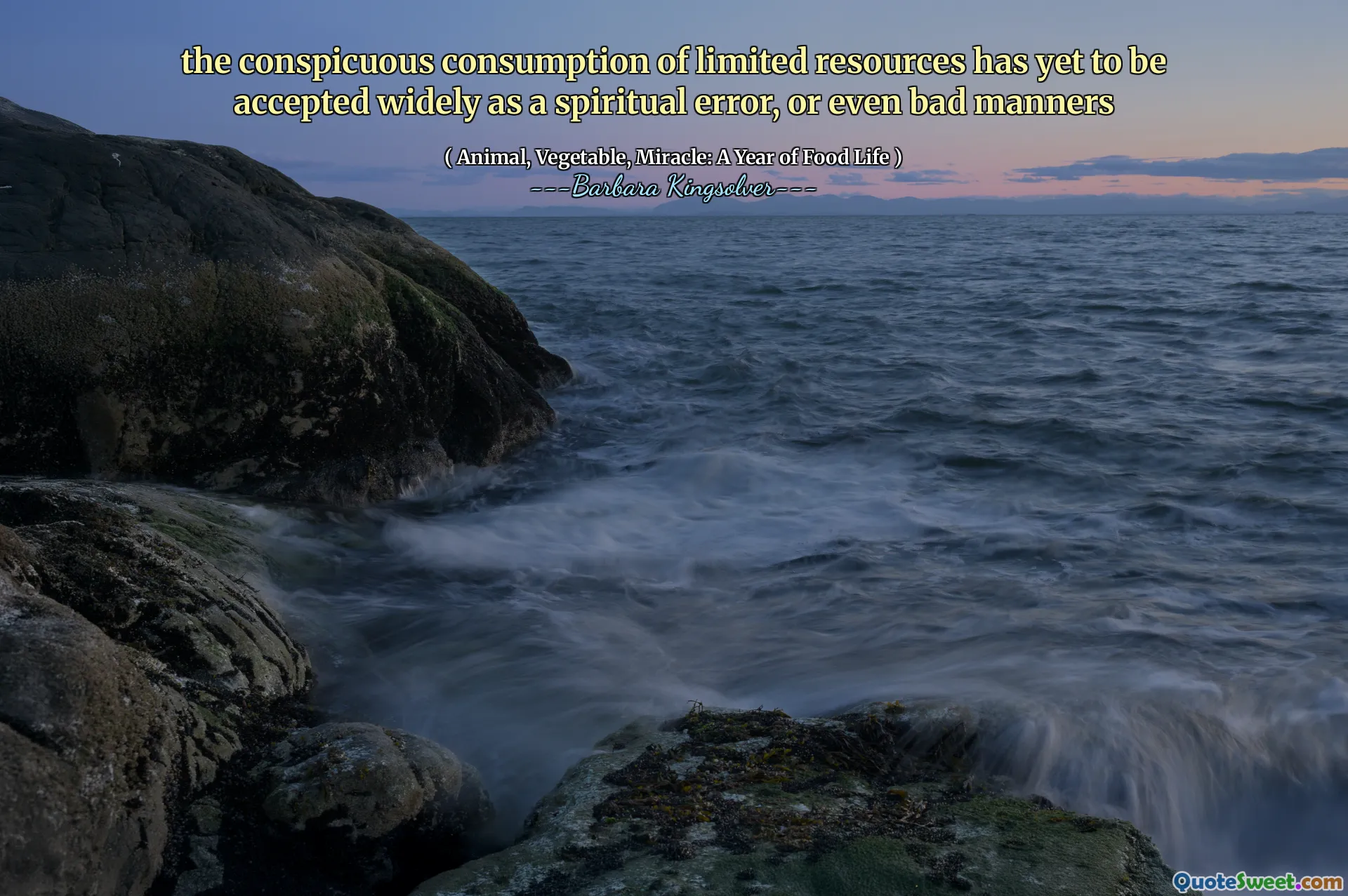 Sınırlı kaynakların göze çarpan tüketimi henüz manevi bir hata, hatta kötü davranışlar olarak kabul edilmemiştir