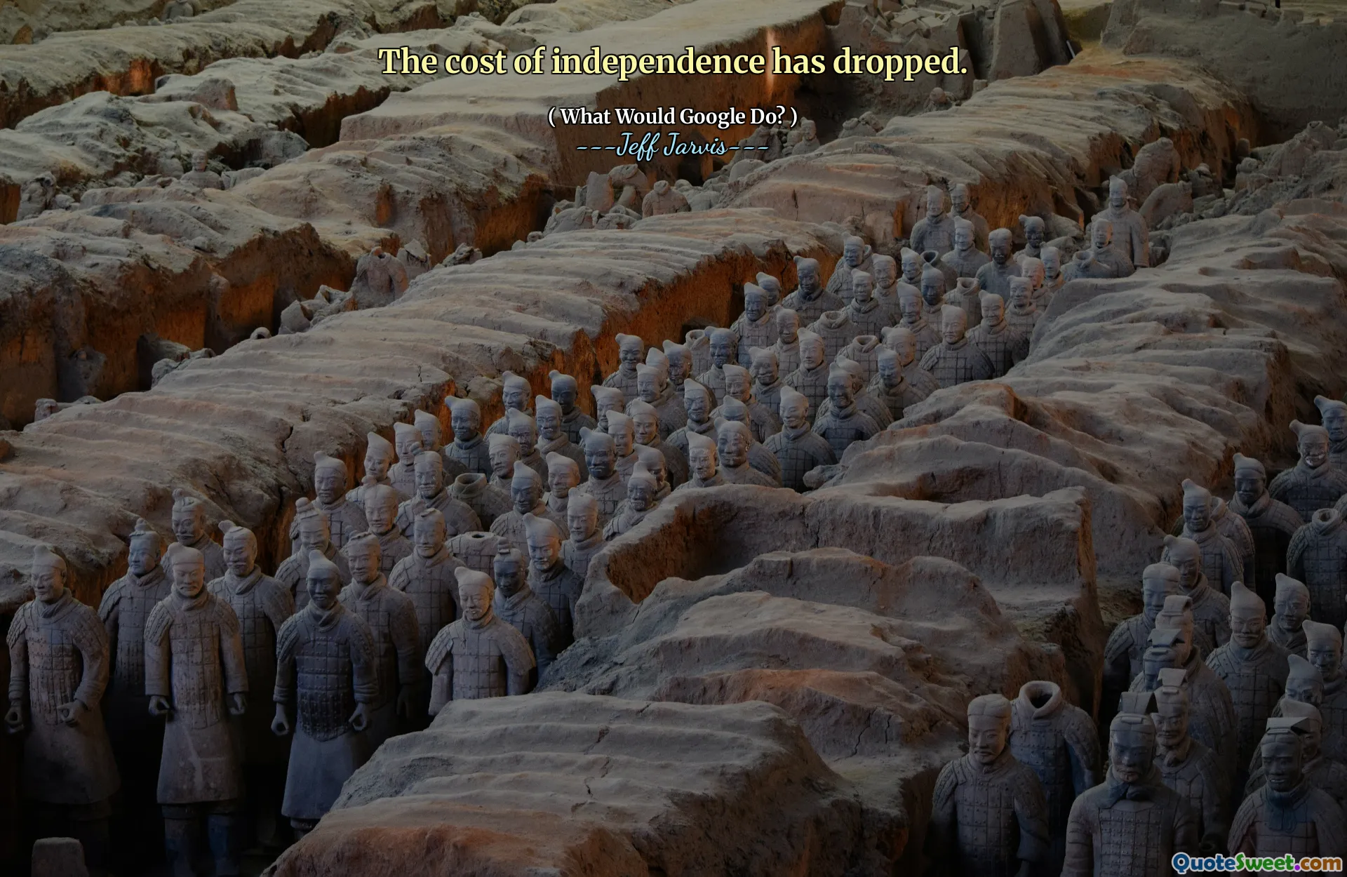 The cost of independence has dropped.