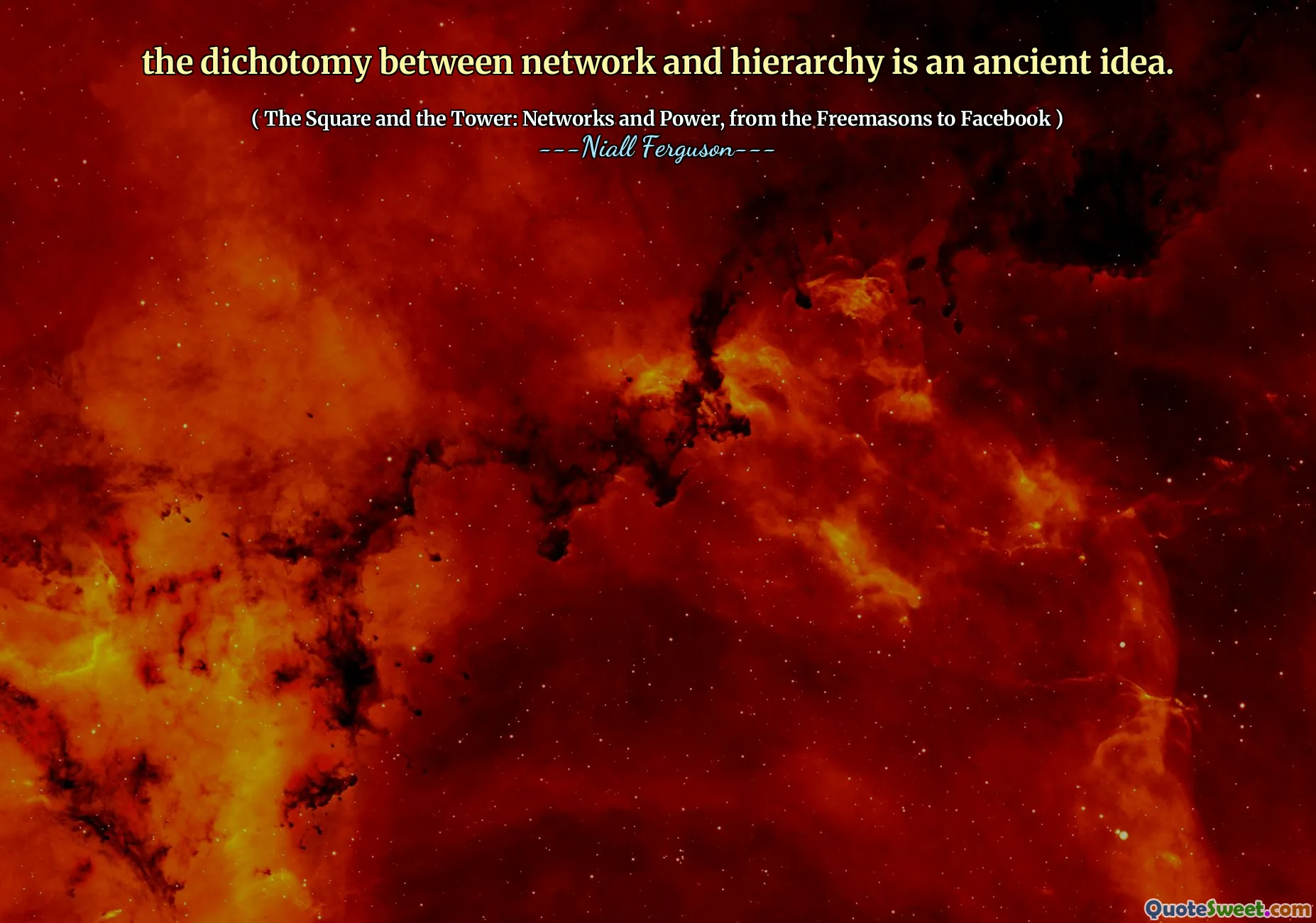 the dichotomy between network and hierarchy is an ancient idea.