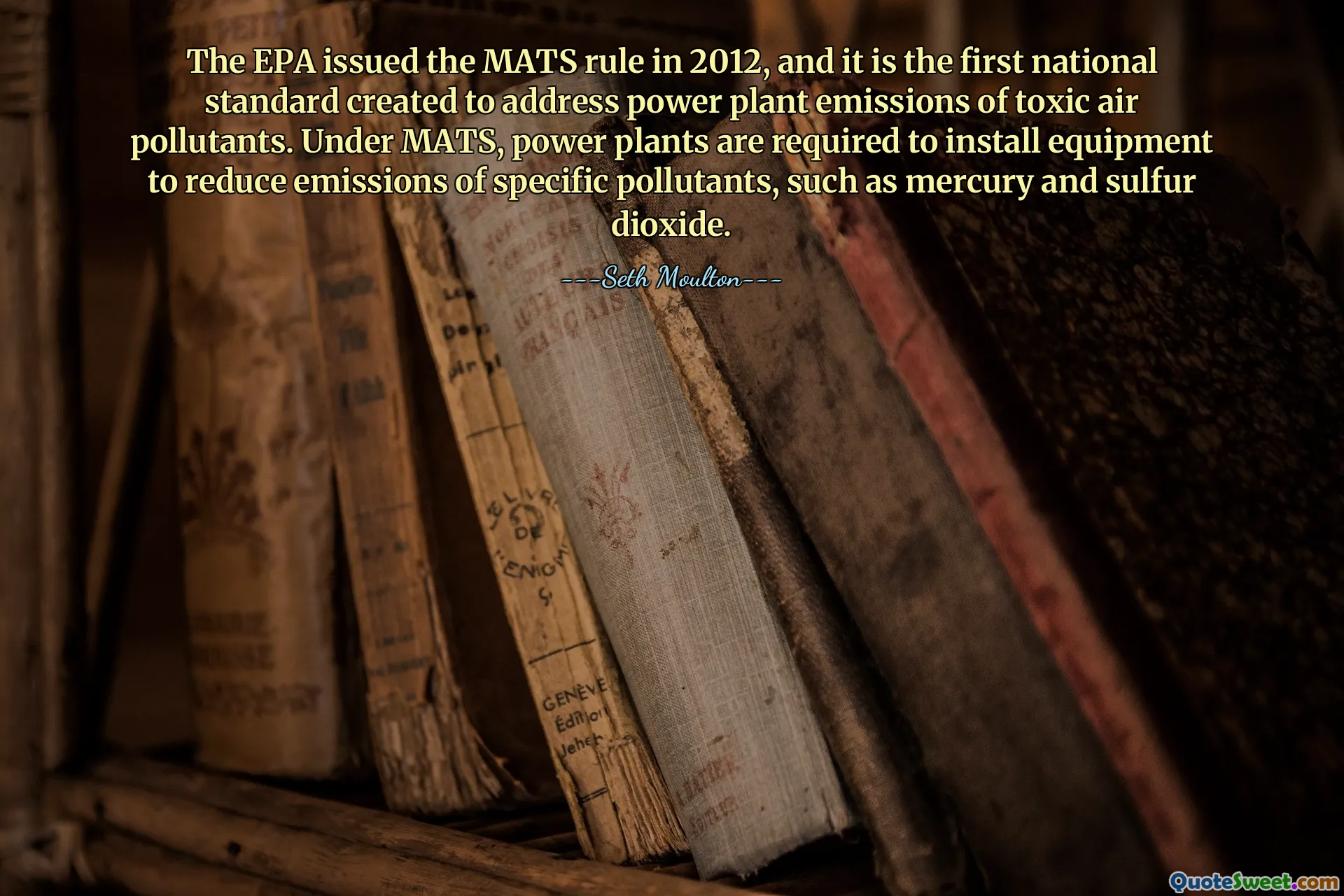 A EPA emitiu a regra MATS em 2012, e é a primeira norma nacional criada para abordar as emissões de poluentes atmosféricos tóxicos em usinas de energia. Ao abrigo do MATS, as centrais eléctricas são obrigadas a instalar equipamentos para reduzir as emissões de poluentes específicos, como o mercúrio e o dióxido de enxofre.
