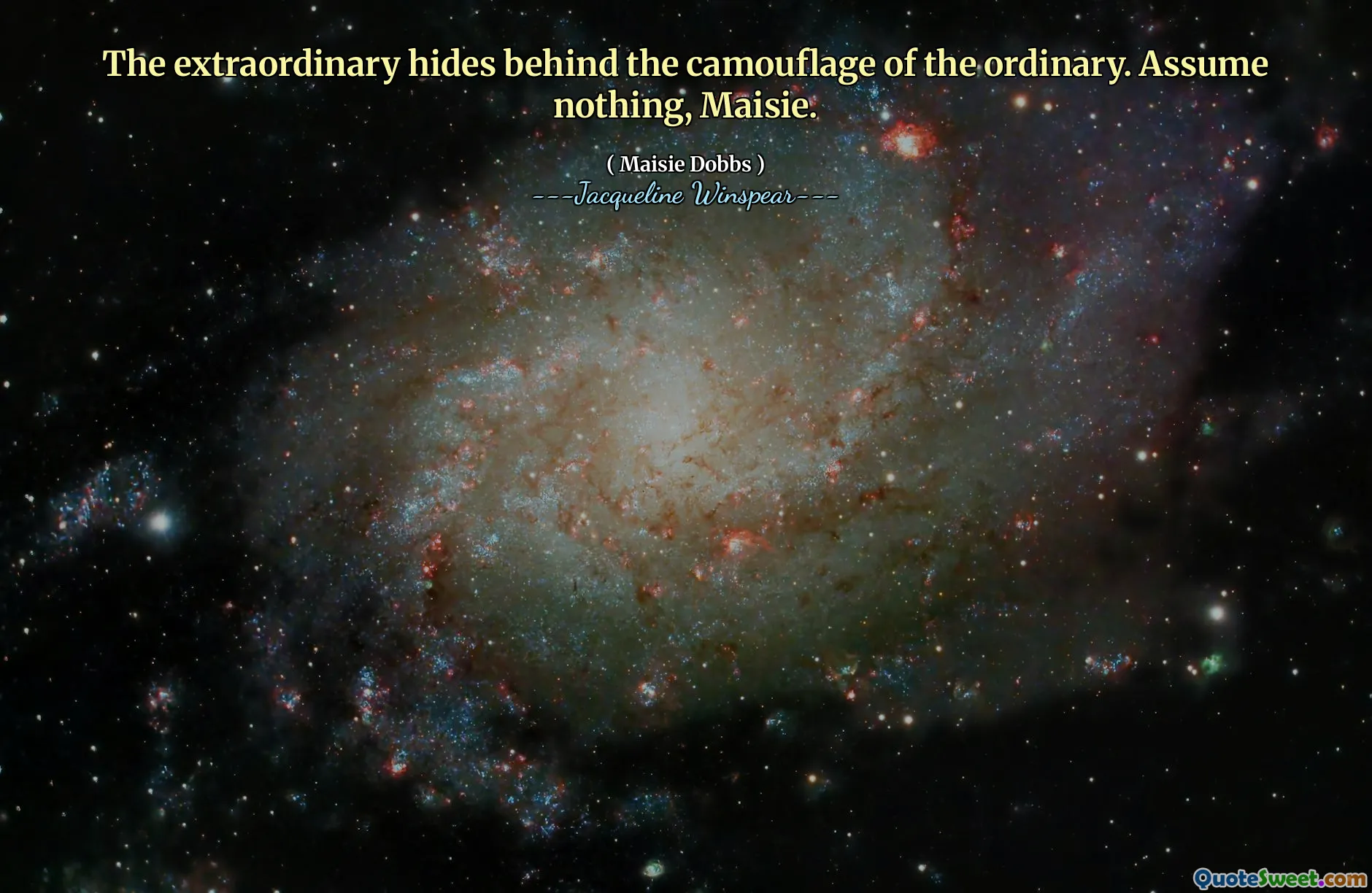 普通的伪装背后的非凡隐藏。什么都没有，迈西。